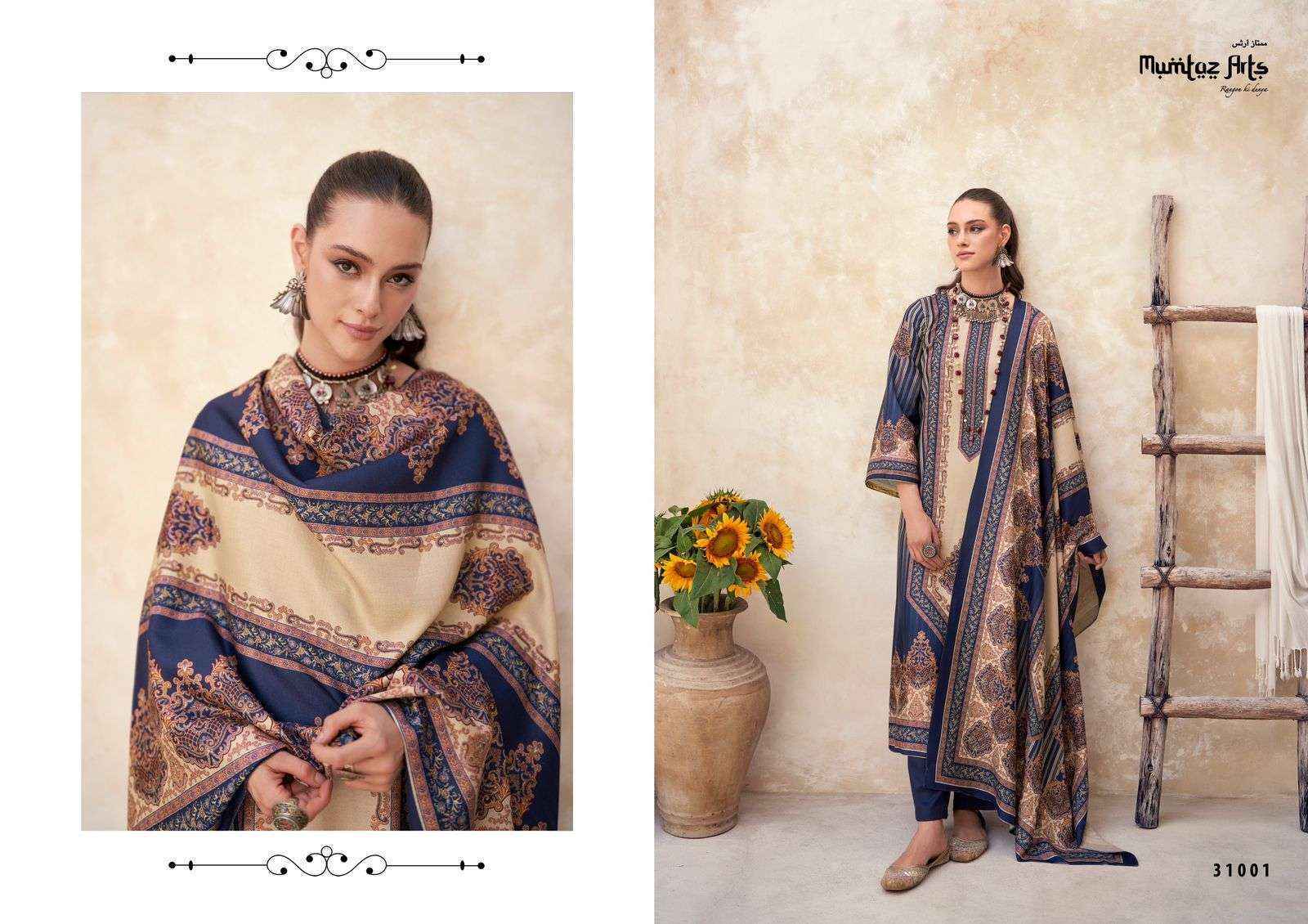 Mumtaz Arts Gulzar Pashmina Dress Material 6 pcs Catalogue - surat wholesale market
