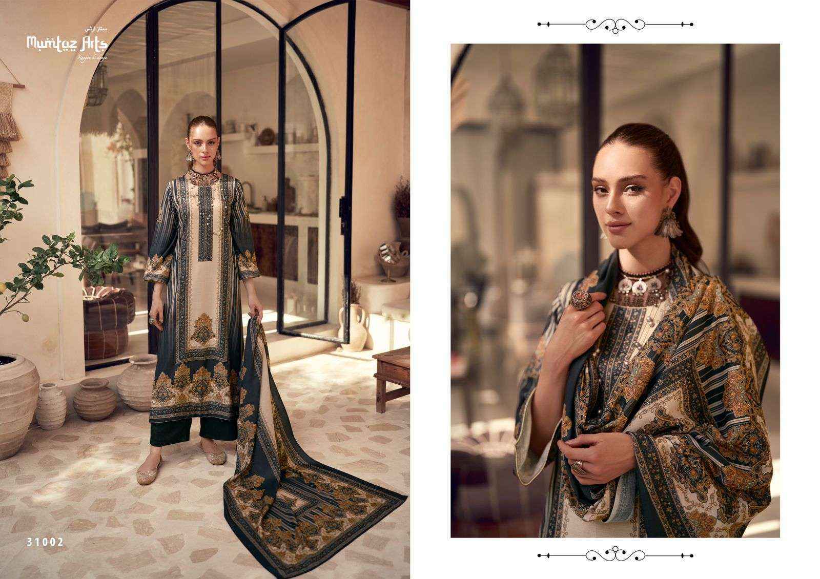 Mumtaz Arts Gulzar Pashmina Dress Material 6 pcs Catalogue - surat wholesale market