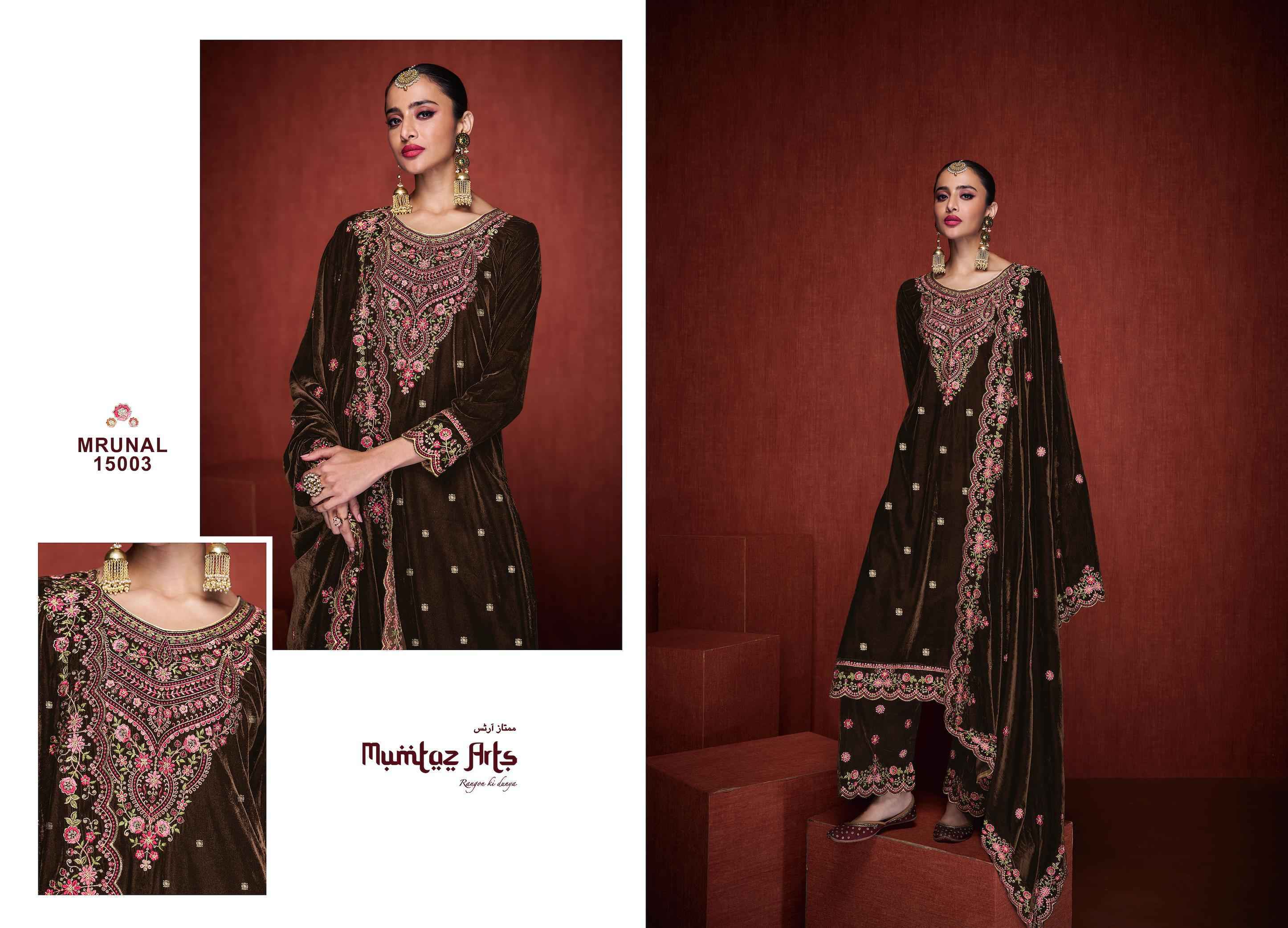 Mumtaz Arts Mrunal Velvet Dress Material 4 pcs Catalogue - Surat Wholesale Market