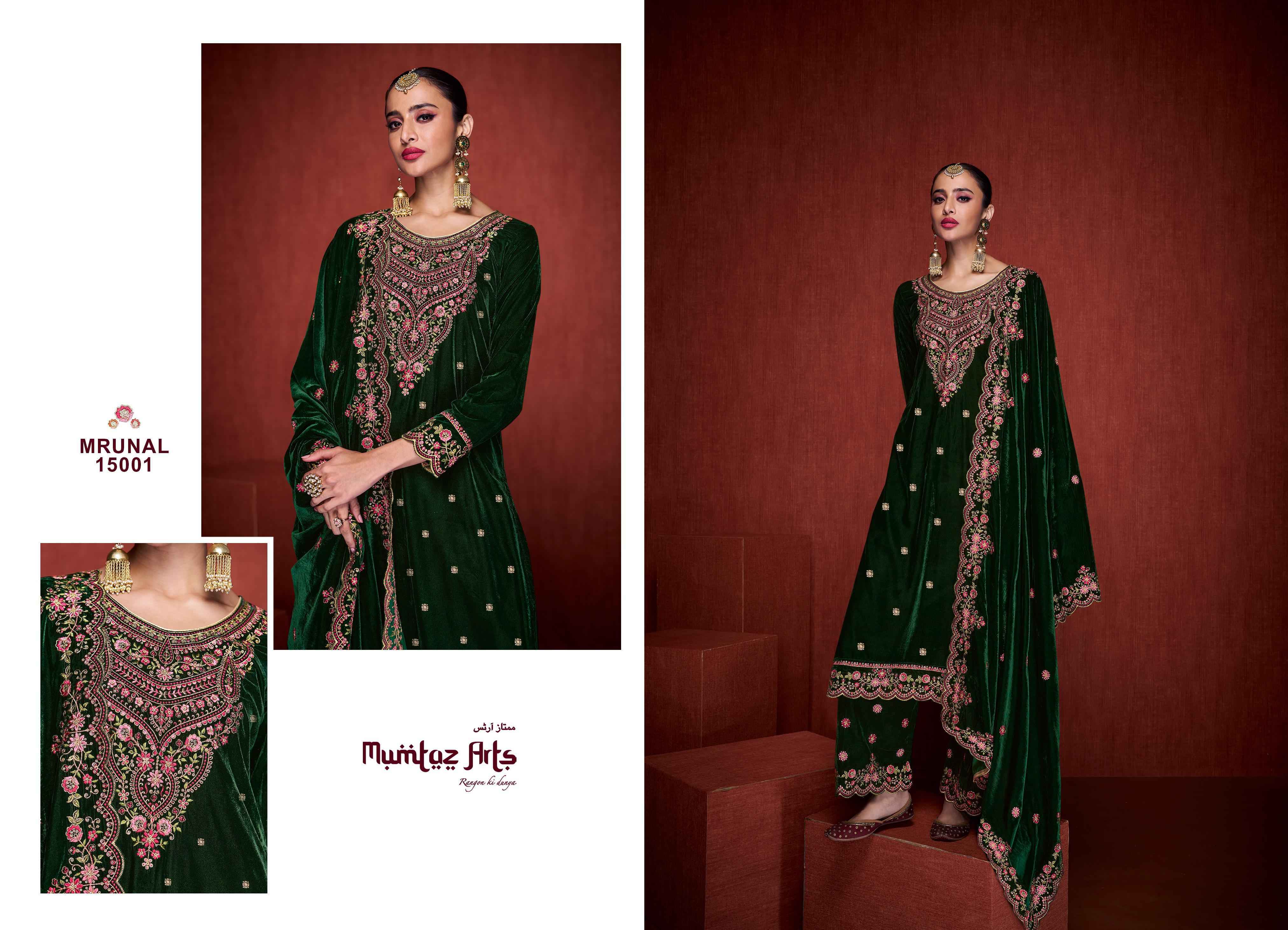 Mumtaz Arts Mrunal Velvet Dress Material 4 pcs Catalogue - Surat Wholesale Market