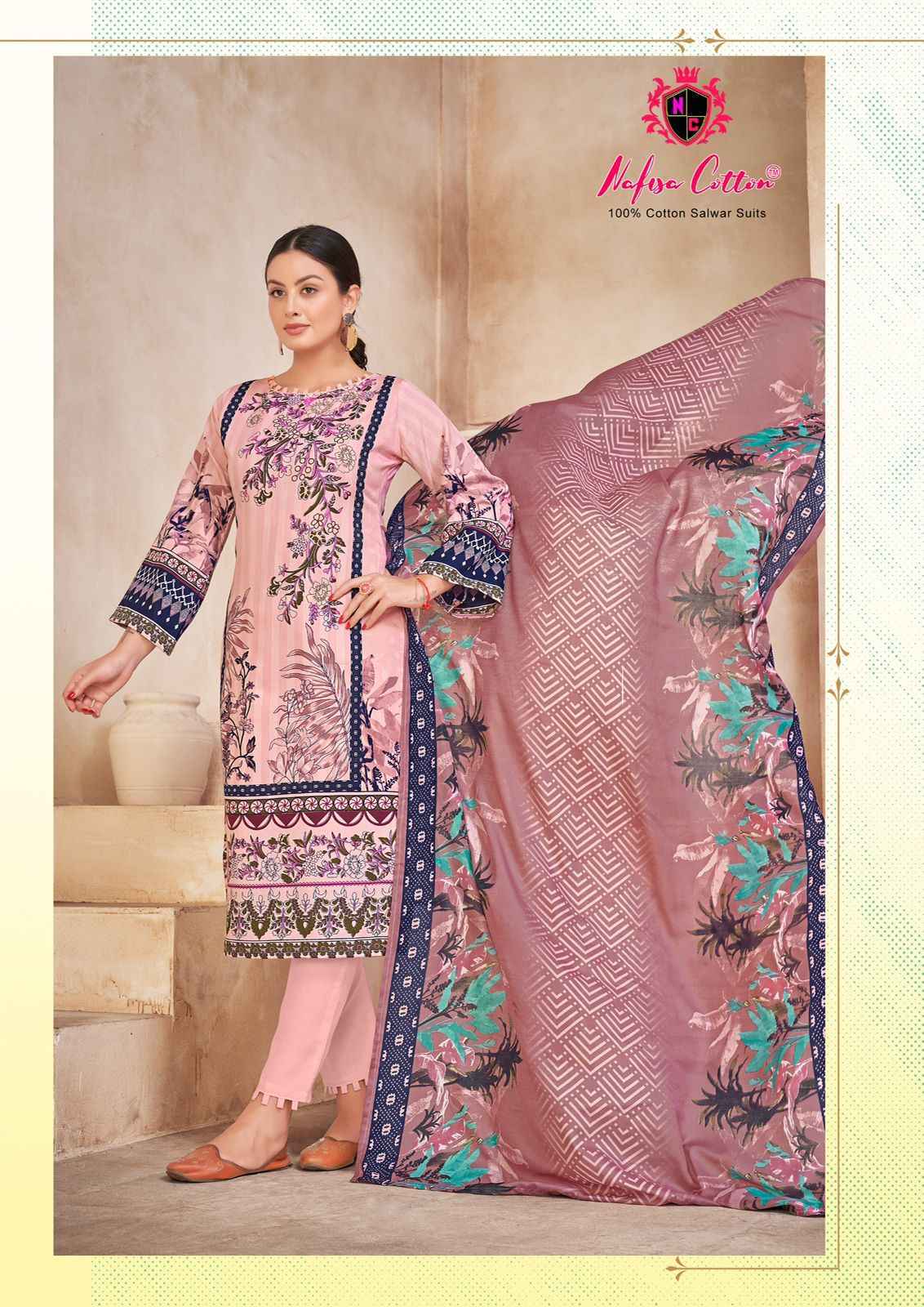 Nafisa Mahera Karachi Suits Cotton Wholesale Pakistani Salwar Suit Catalog
