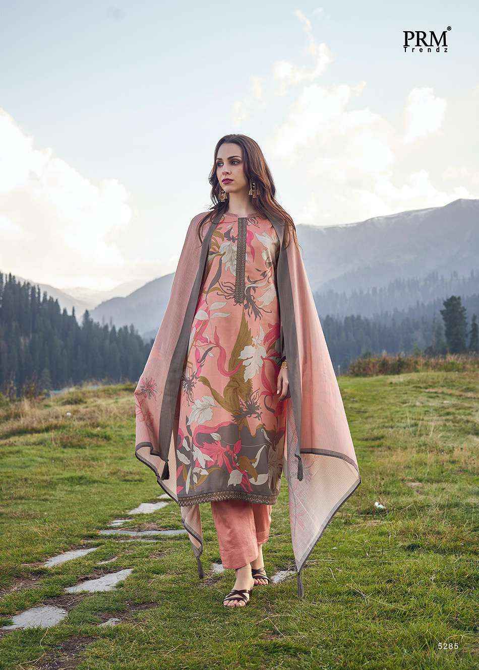 PRM Trendz Vaari Pashmina Dress Material 8 pcs Catalogue - Surat Wholesale Market