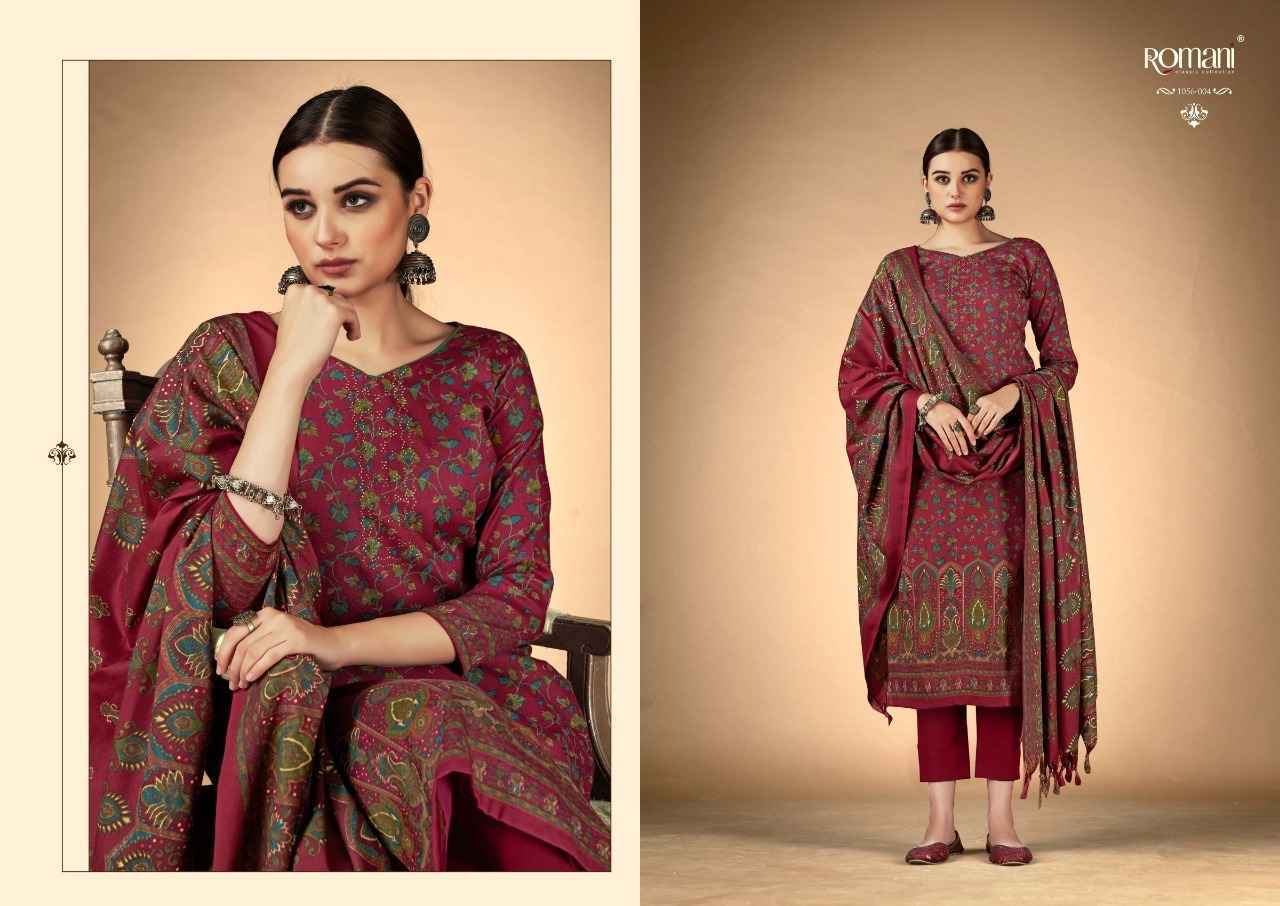 Romani Ruksana Pashmina Spun Dress Material - Surat Wholesale Market