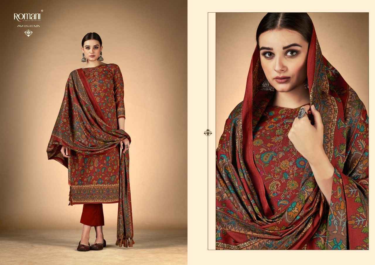 Romani Ruksana Pashmina Spun Dress Material - Surat Wholesale Market