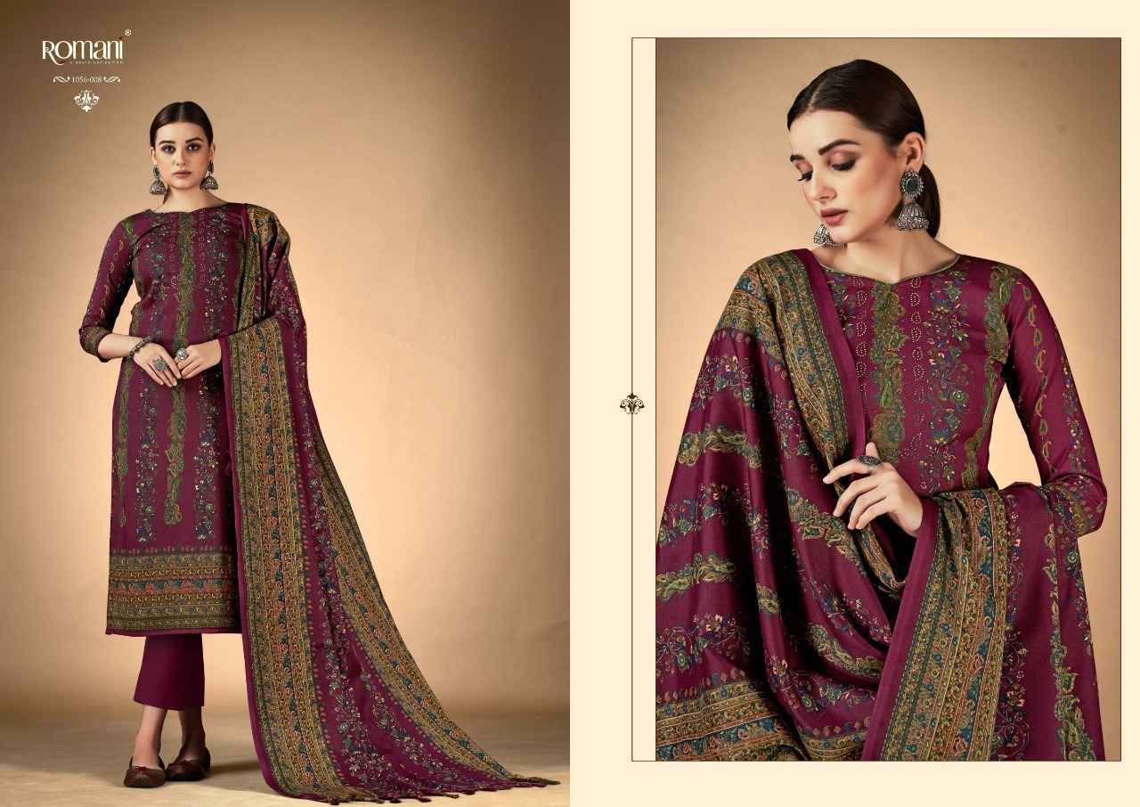 Romani Ruksana Pashmina Spun Dress Material - Surat Wholesale Market