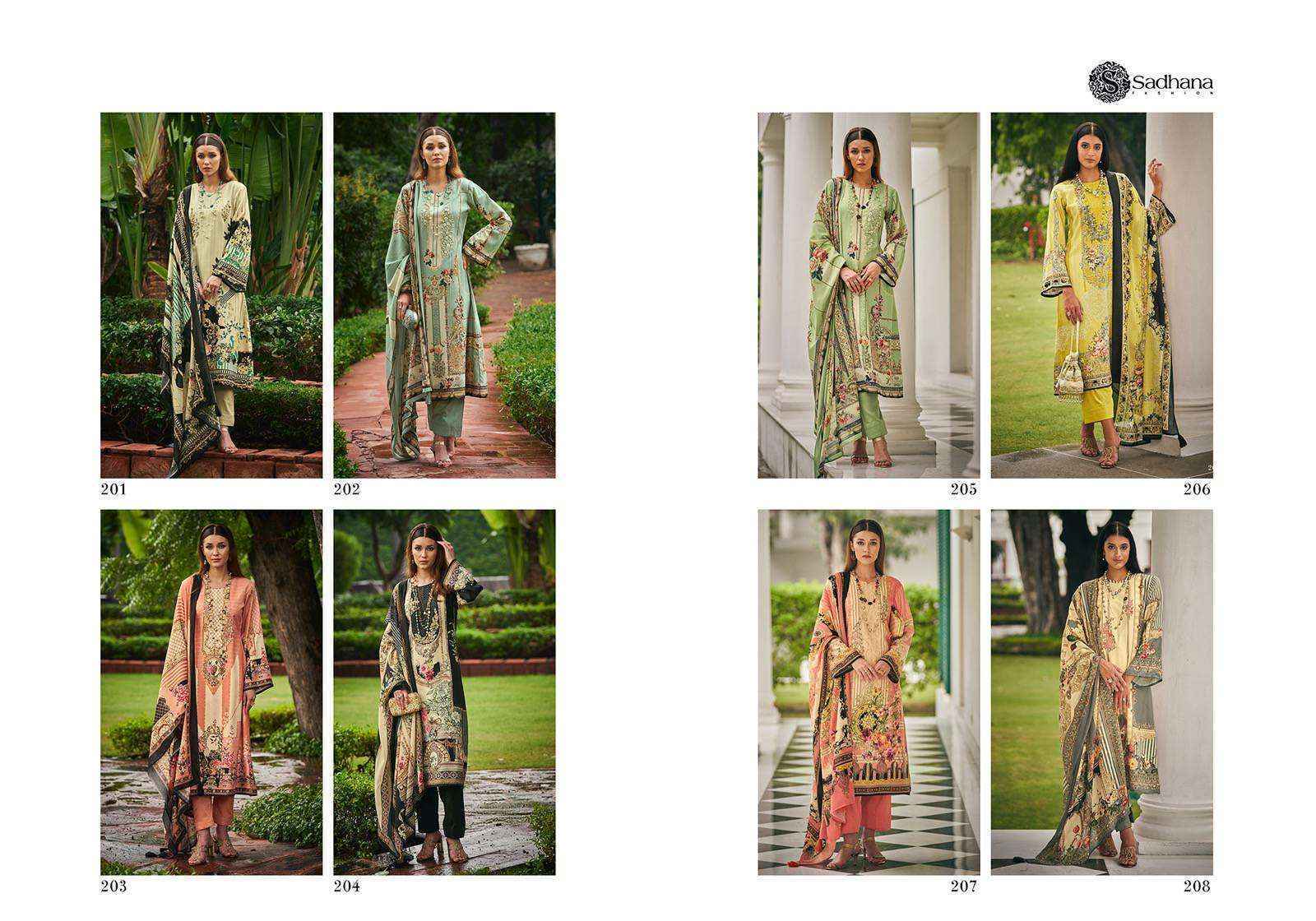 Sadhana Fashion Mehtaab Vol 5 Pashmina Dress Material 8 pcs Catalogue - Surat Wholesale Market