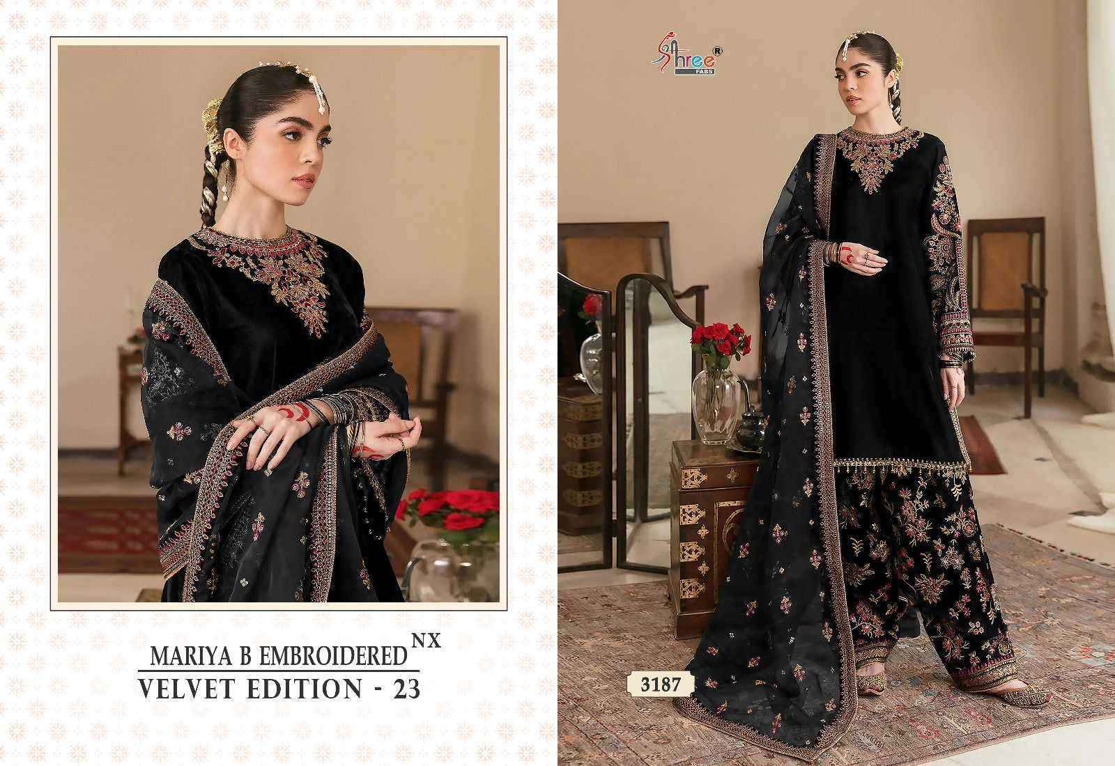 Shree Fab Mariya B Velvet 23 Nx Velvet Dress Material 4 pcs Catalogue - surat wholesale market