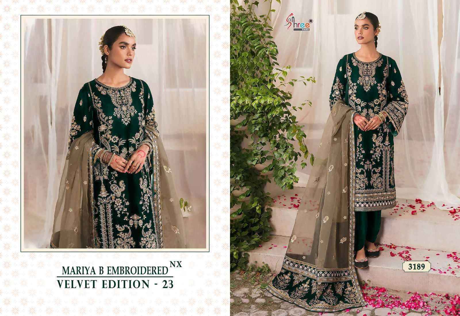 Shree Fab Mariya B Velvet 23 Nx Velvet Dress Material 4 pcs Catalogue - surat wholesale market