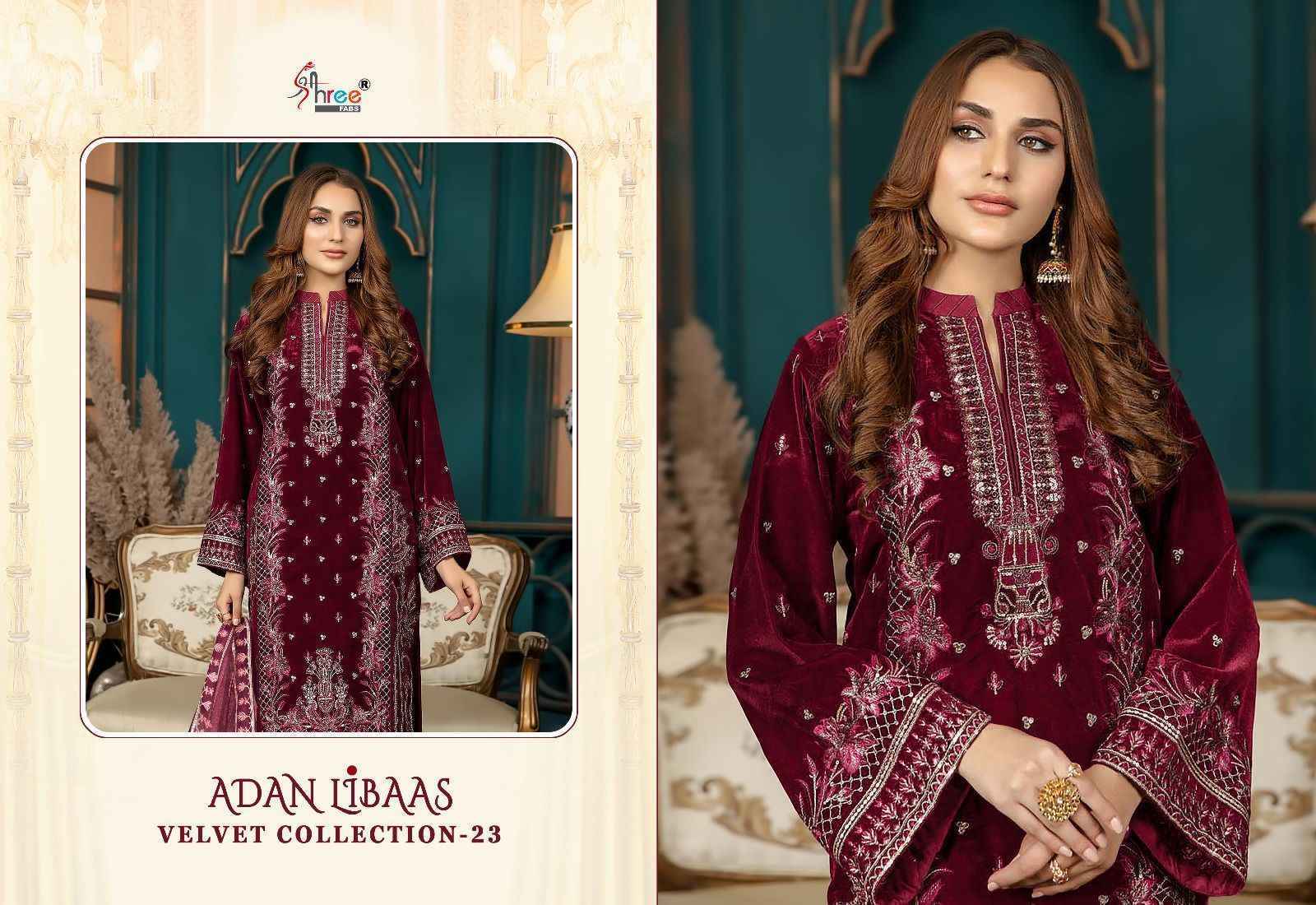 Shree Fabs Adan Libaas Velvet Collection 2023 Velvet Dress Material 6 pcs Catalogue - Surat Wholesale Market