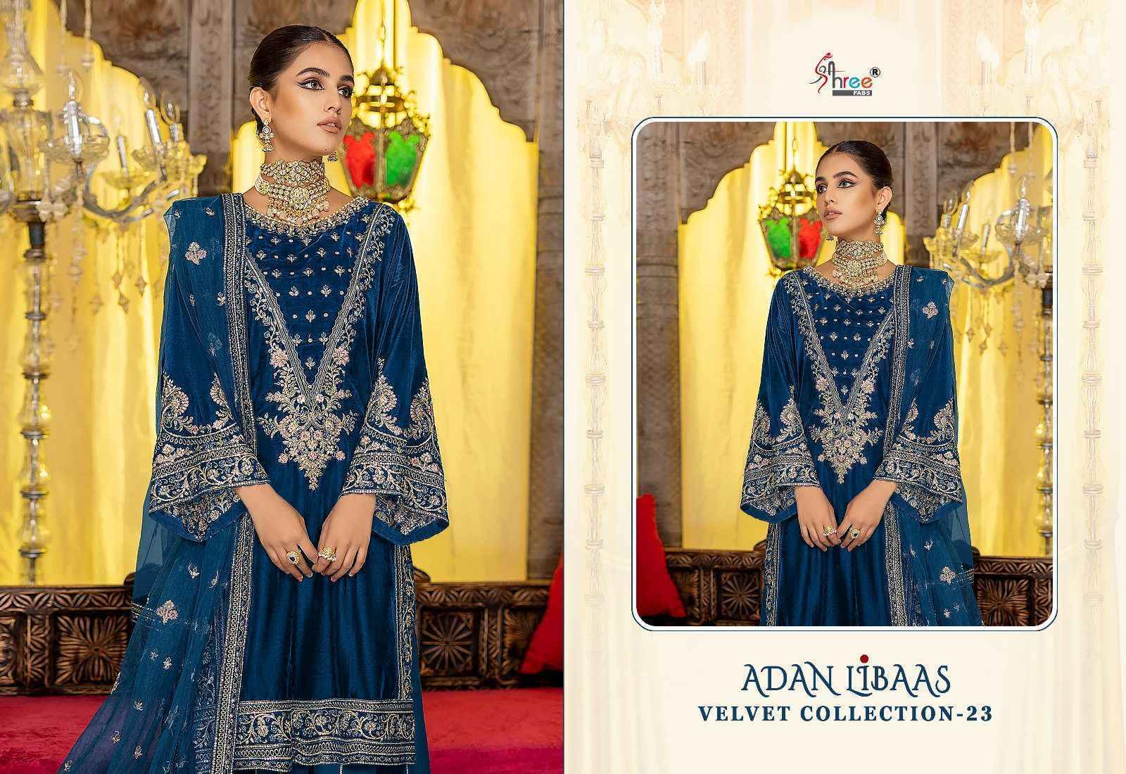 Shree Fabs Adan Libaas Velvet Collection 2023 Velvet Dress Material 6 pcs Catalogue - Surat Wholesale Market