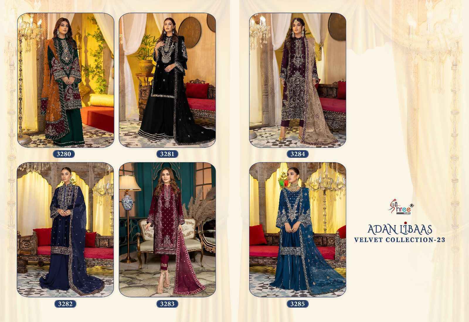 Shree Fabs Adan Libaas Velvet Collection 2023 Velvet Dress Material 6 pcs Catalogue - Surat Wholesale Market
