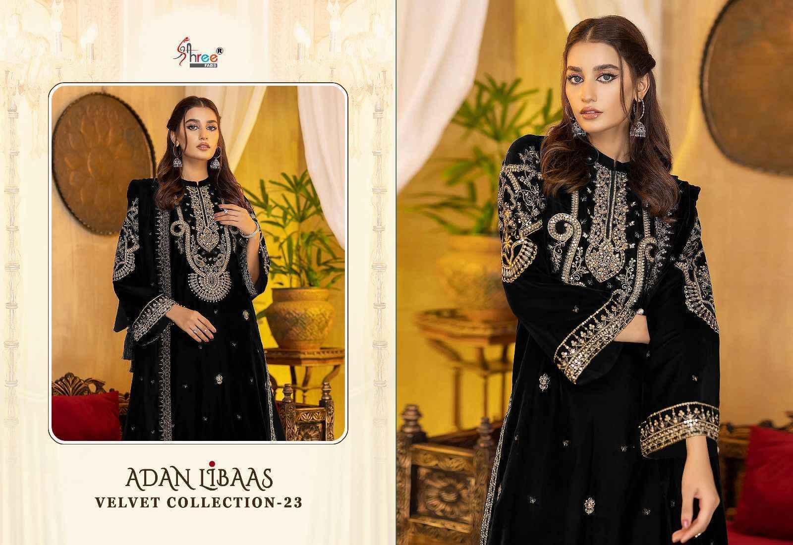 Shree Fabs Adan Libaas Velvet Collection 2023 Velvet Dress Material 6 pcs Catalogue - Surat Wholesale Market