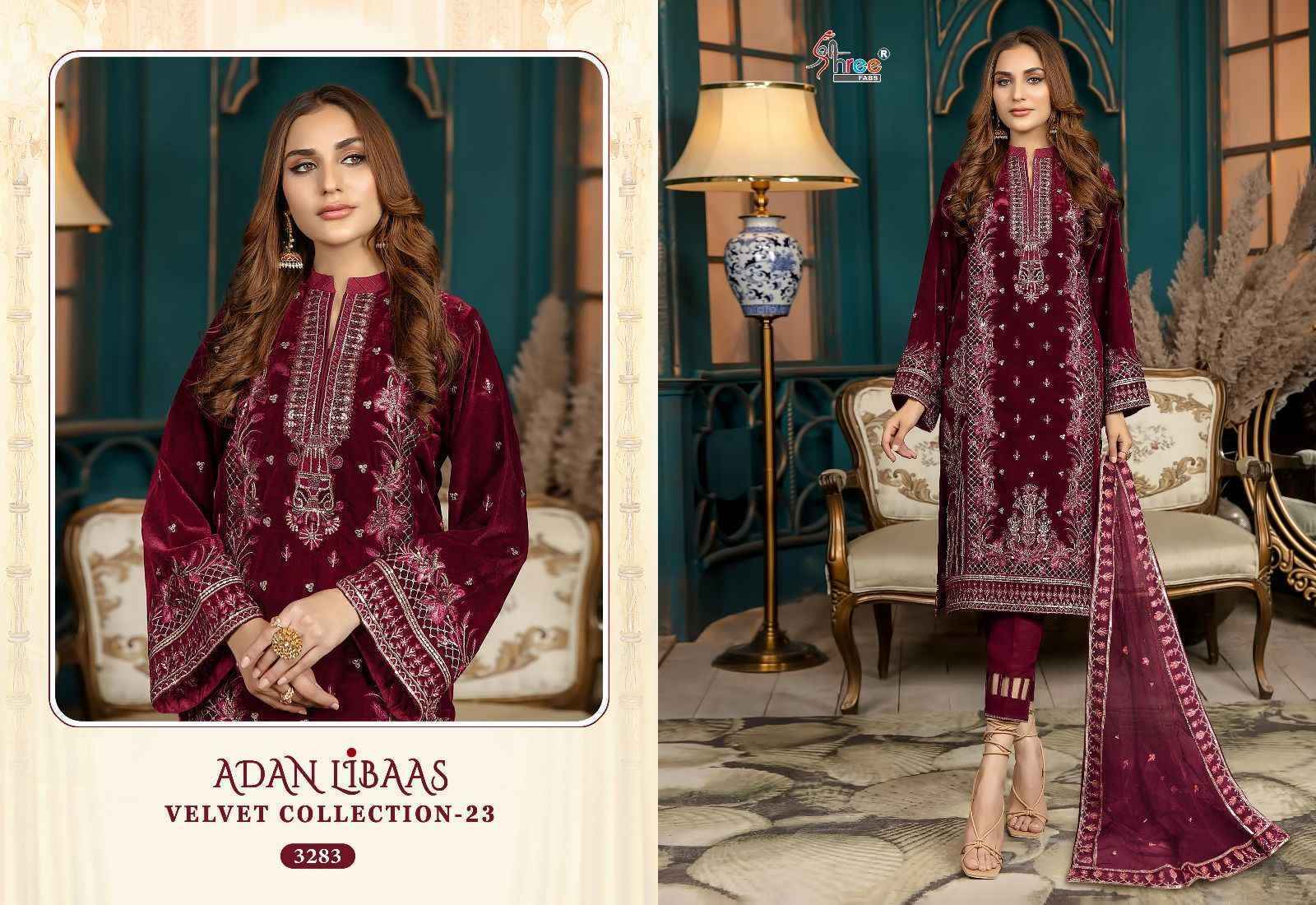 Shree Fabs Adan Libaas Velvet Collection 2023 Velvet Dress Material 6 pcs Catalogue - Surat Wholesale Market