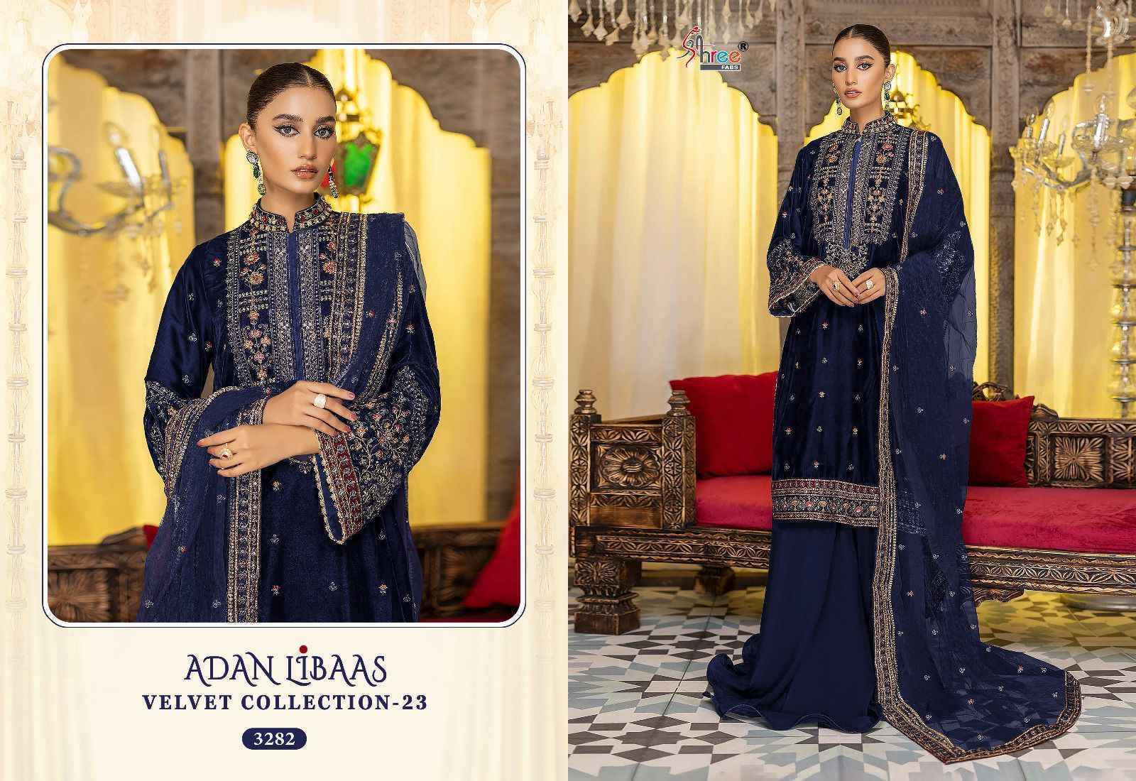 Shree Fabs Adan Libaas Velvet Collection 2023 Velvet Dress Material 6 pcs Catalogue - Surat Wholesale Market