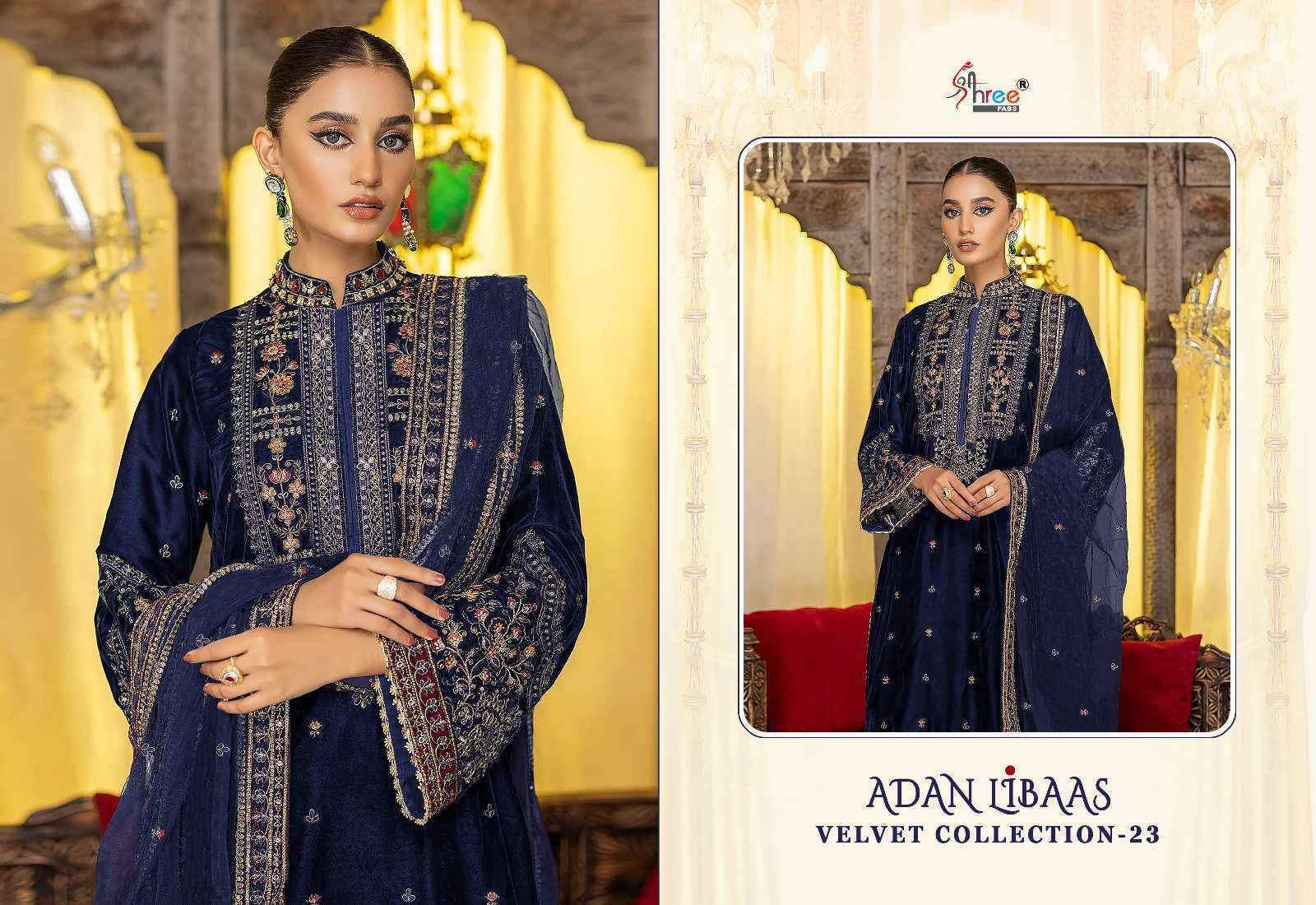 Shree Fabs Adan Libaas Velvet Collection 2023 Velvet Dress Material 6 pcs Catalogue - Surat Wholesale Market