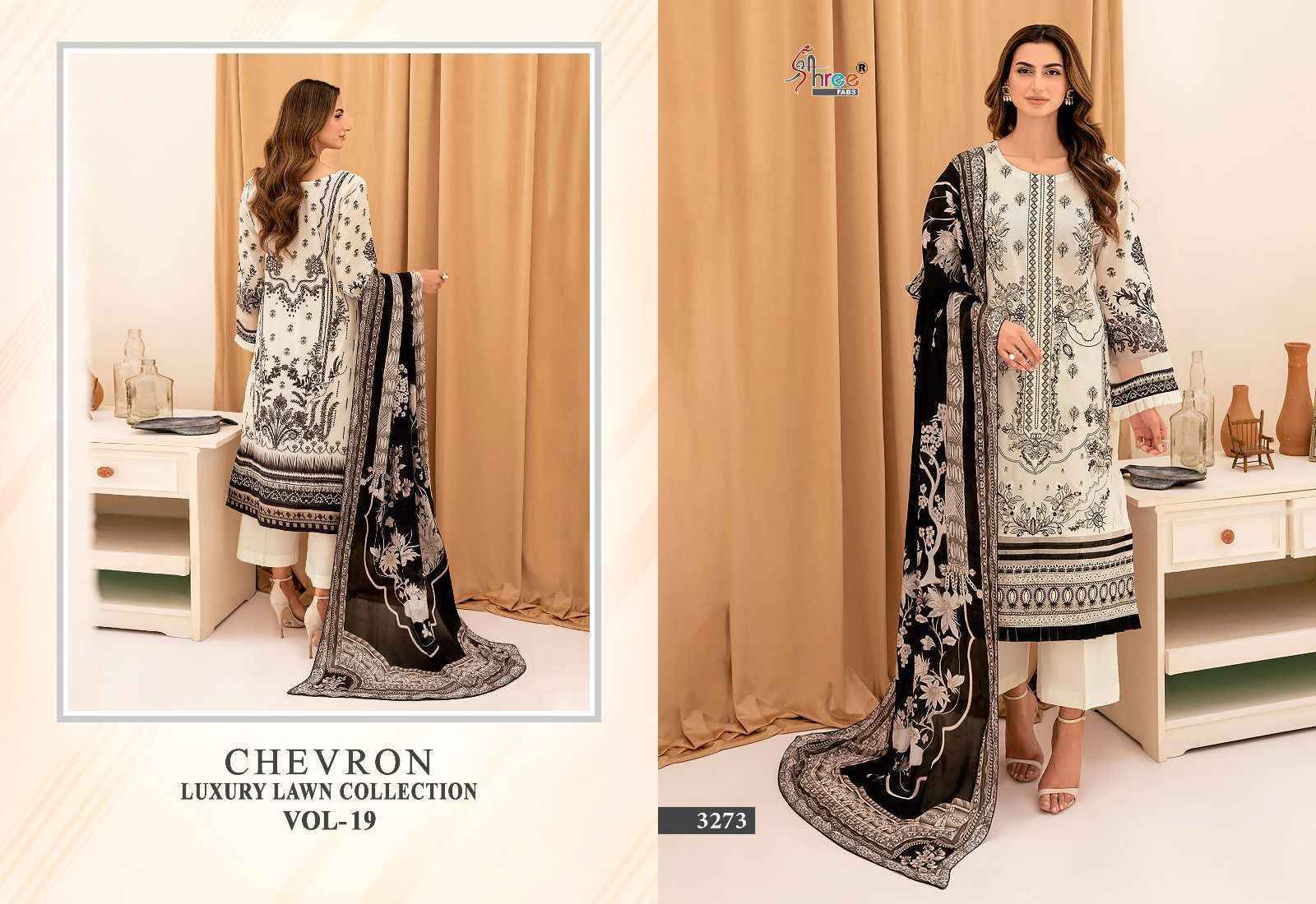 Shree Fabs Chevron Vol 19 Lawn Cotton Dress Material 8 pcs Catalogue - Surat Wholesale Market
