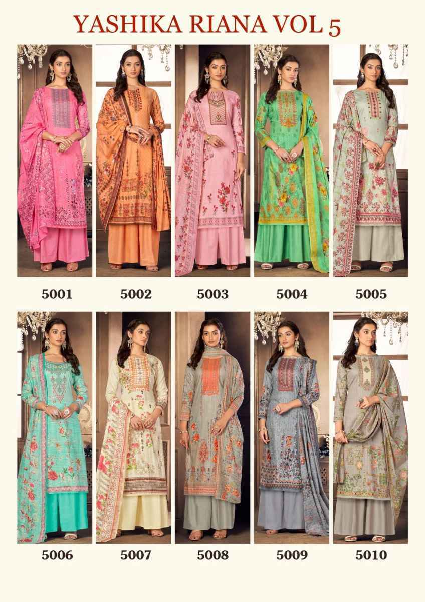Yashika Trends Riana Vol 5 Lawn Dress Material 10 pcs Catalogue