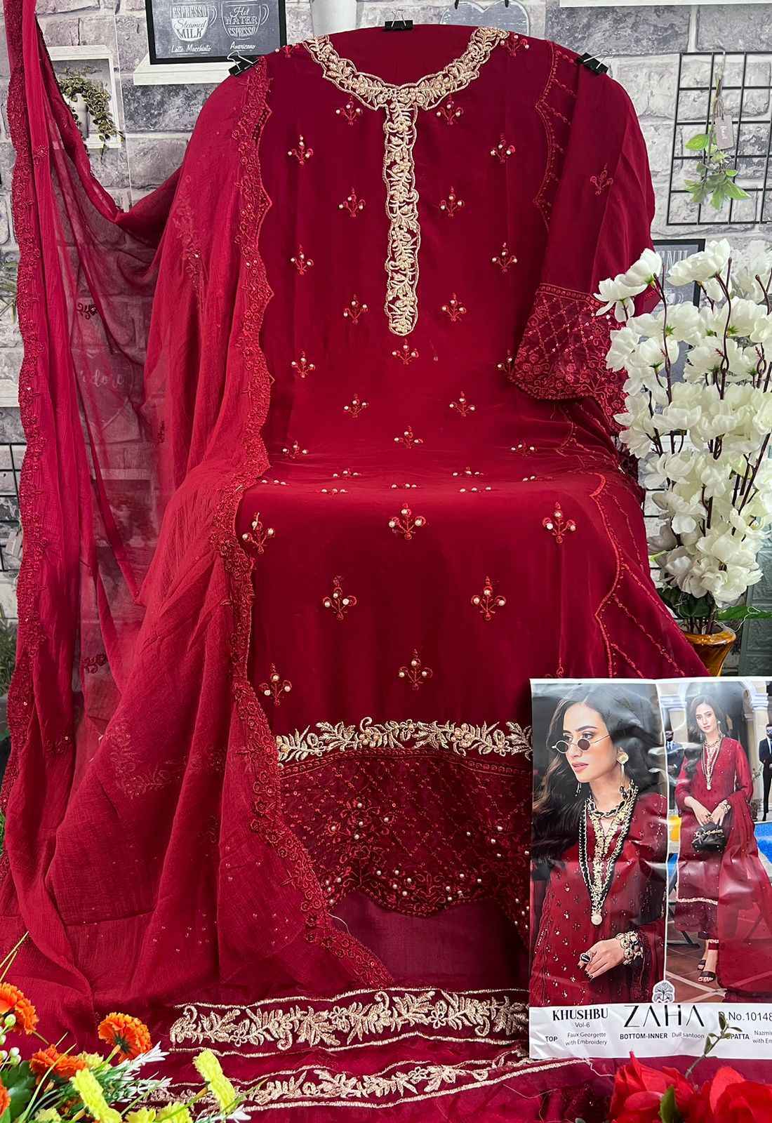 Georgette churidar material hot sale