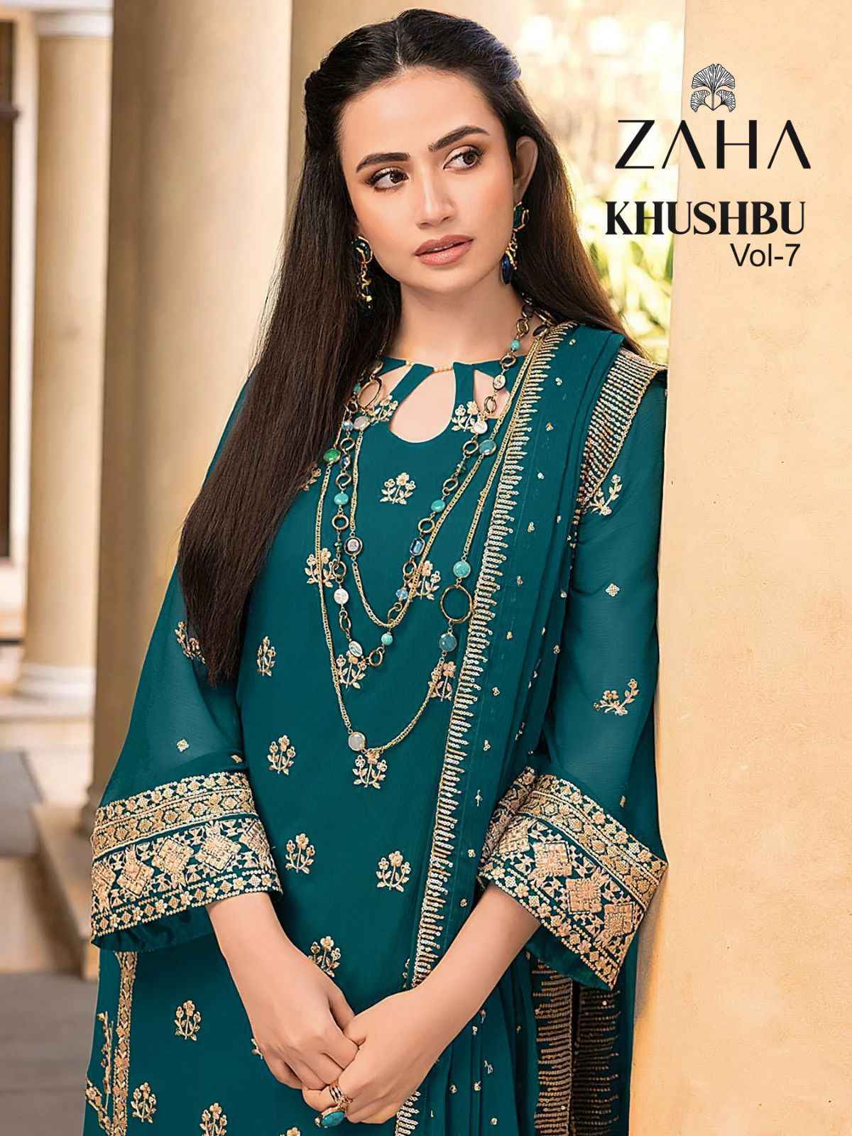 Zaha Khushbu Vol 7 Dress Material Surat Wholesale Market