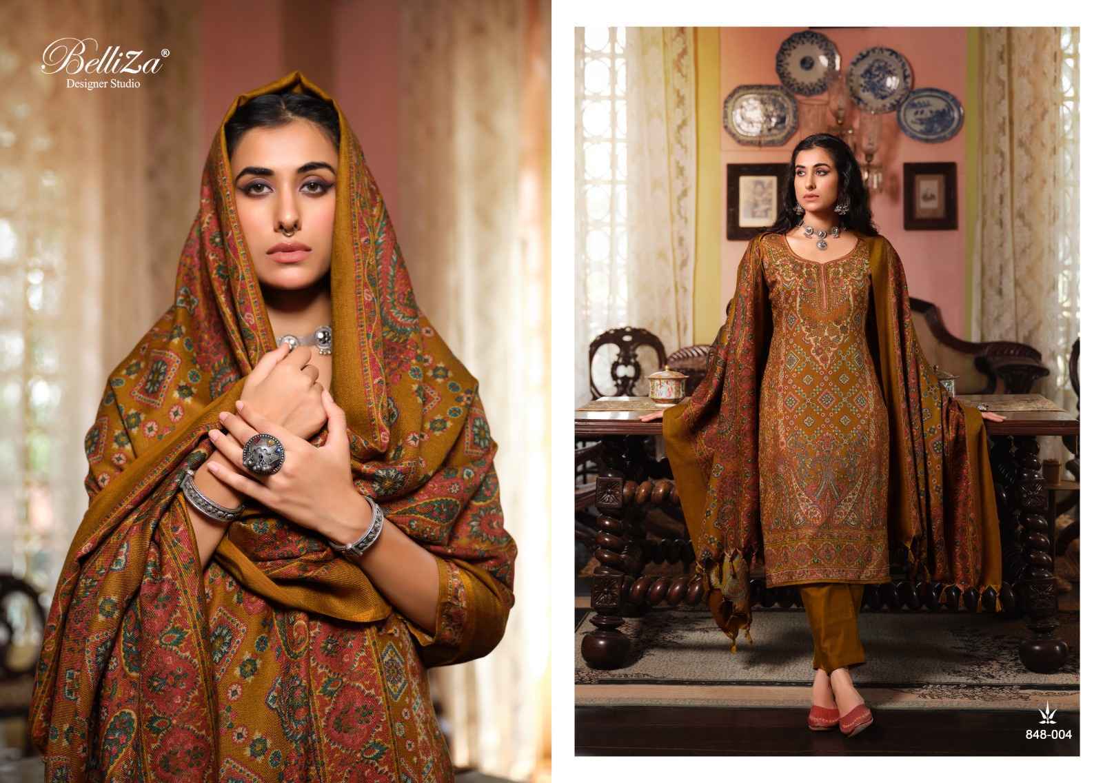 Belliza Cashmera Kaani Pashmina Dress Material 7 pcs Catalogue