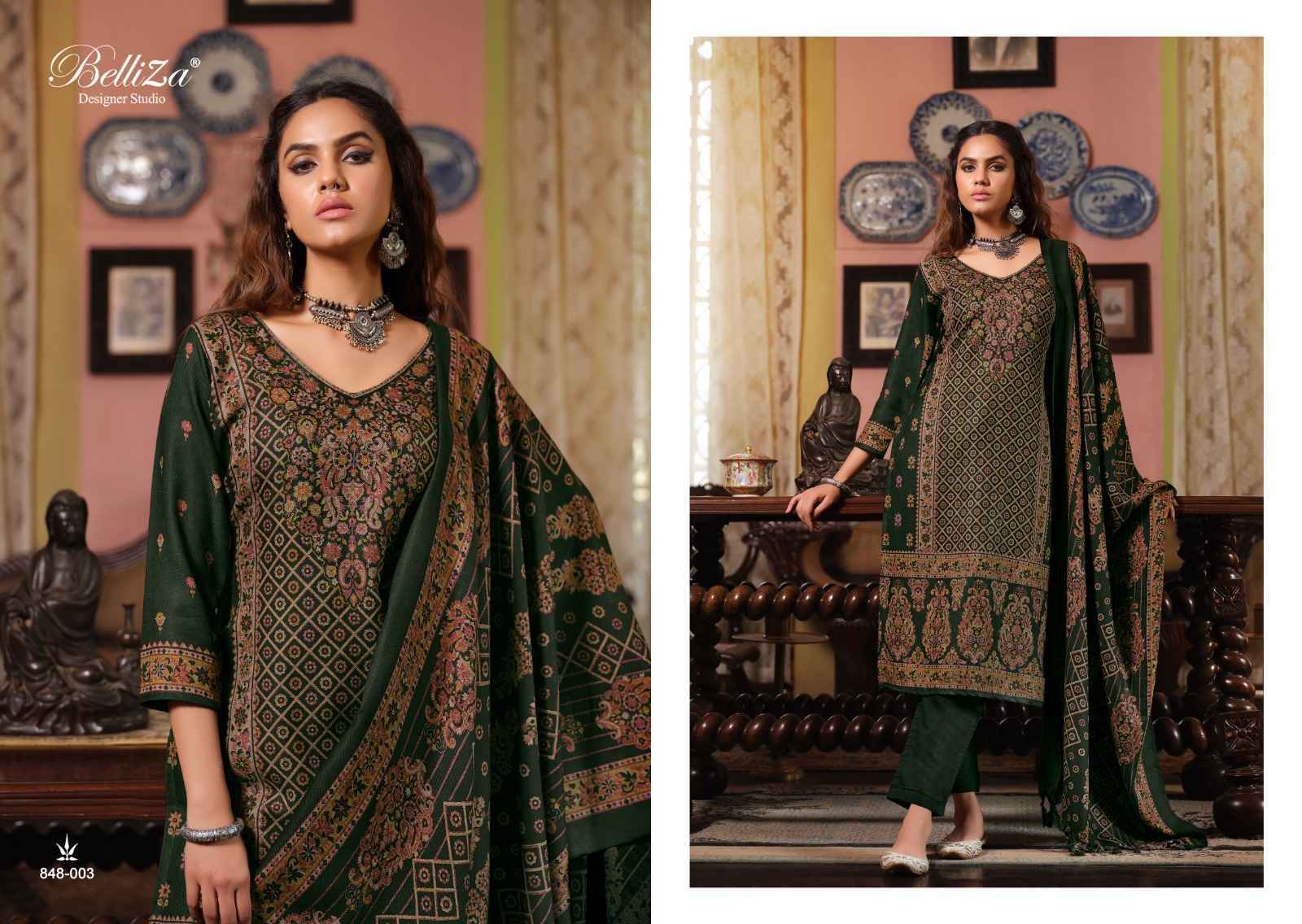 Belliza Cashmera Kaani Pashmina Dress Material 7 pcs Catalogue