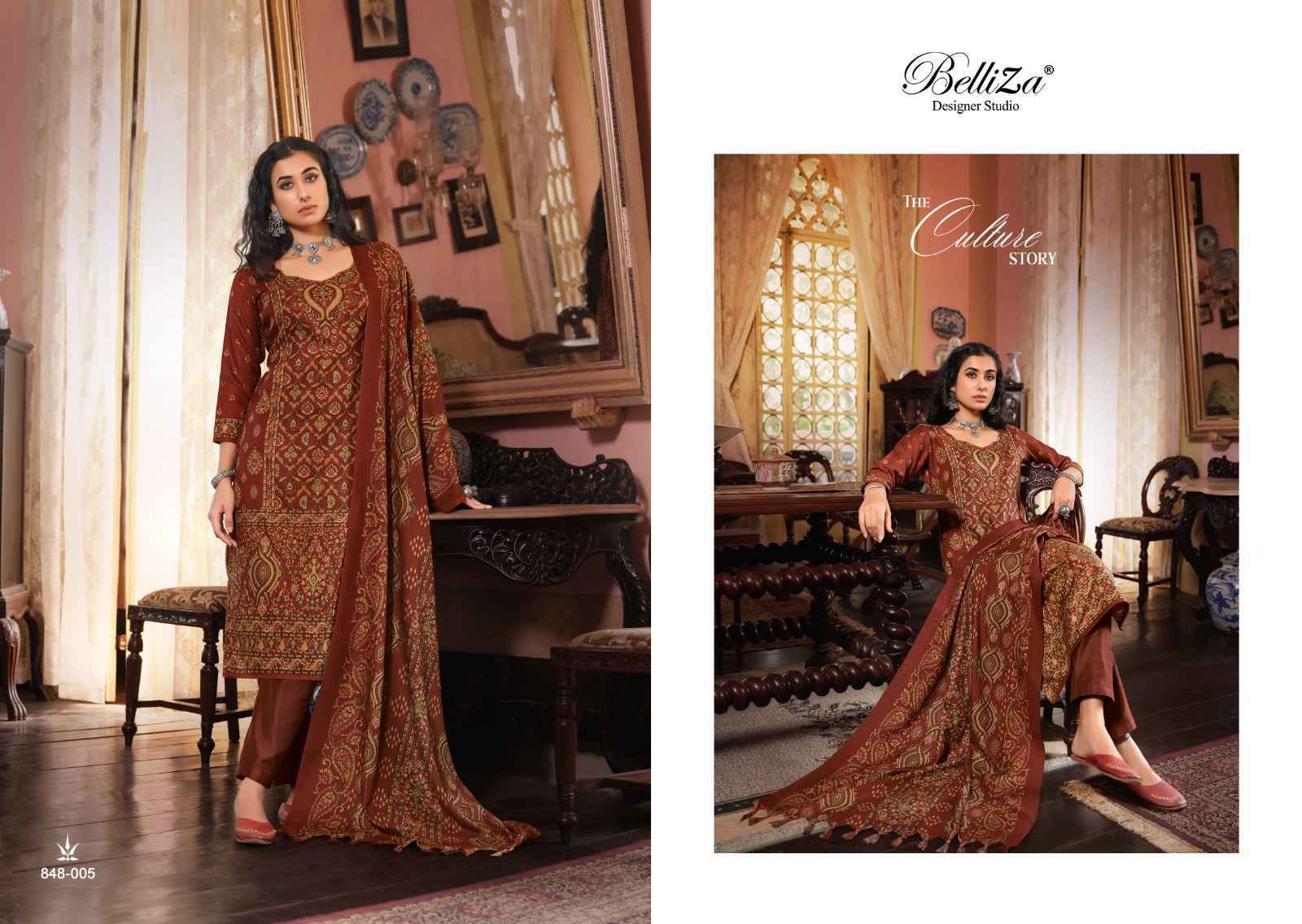 Belliza Cashmera Kaani Pashmina Dress Material 7 pcs Catalogue