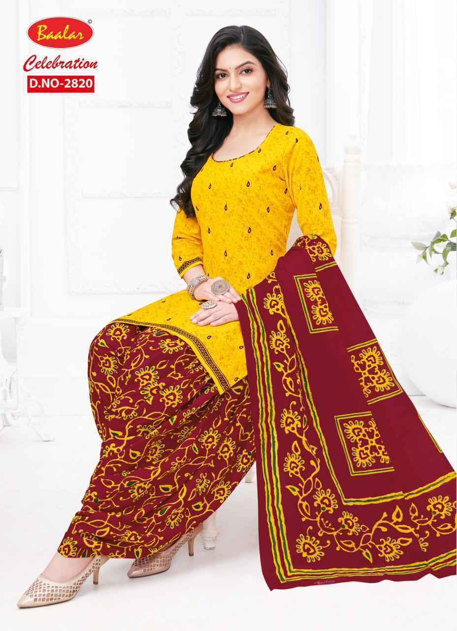 Baalar Celebration Patiyala vol-18 Cotton Dress Material ( 15 pcs Set )