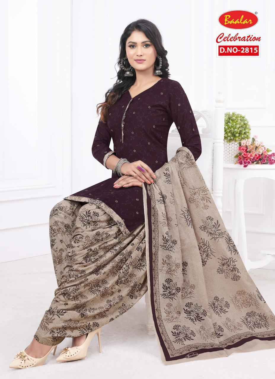 Baalar Celebration Patiyala vol-18 Cotton Dress Material ( 15 pcs Set )