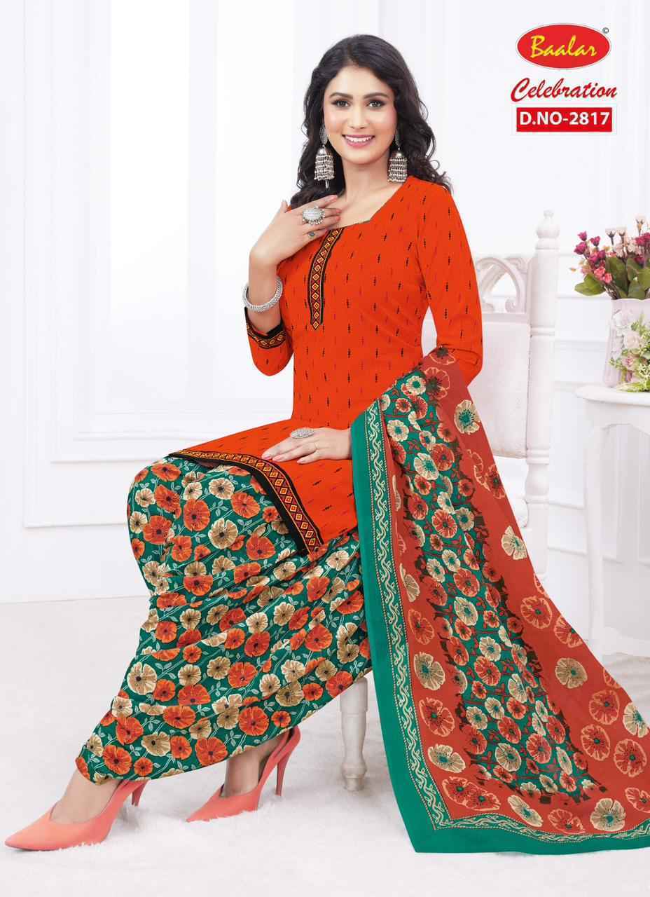 Baalar Celebration Patiyala vol-18 Cotton Dress Material ( 15 pcs Set )