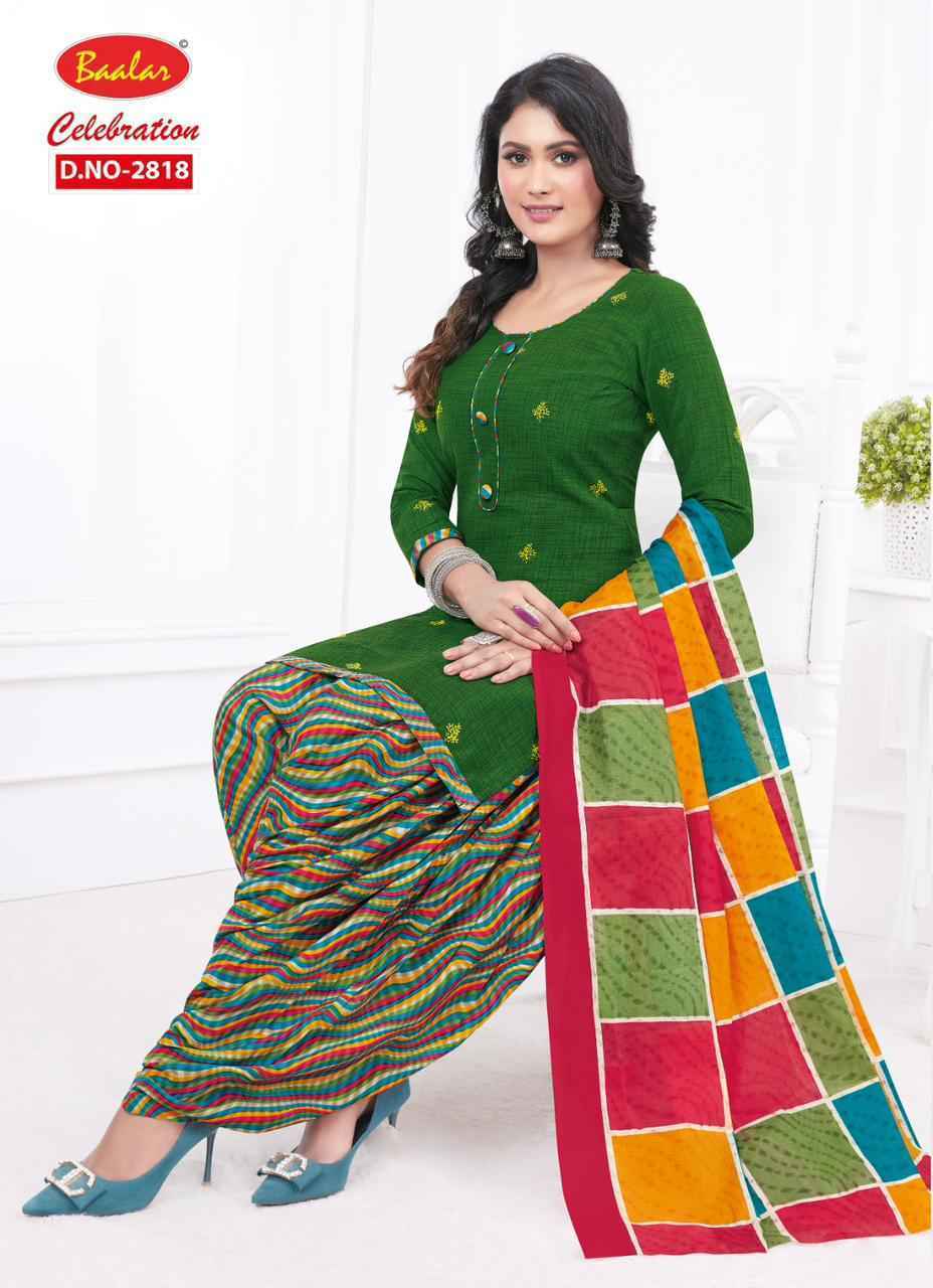 Baalar Celebration Patiyala vol-18 Cotton Dress Material ( 15 pcs Set )