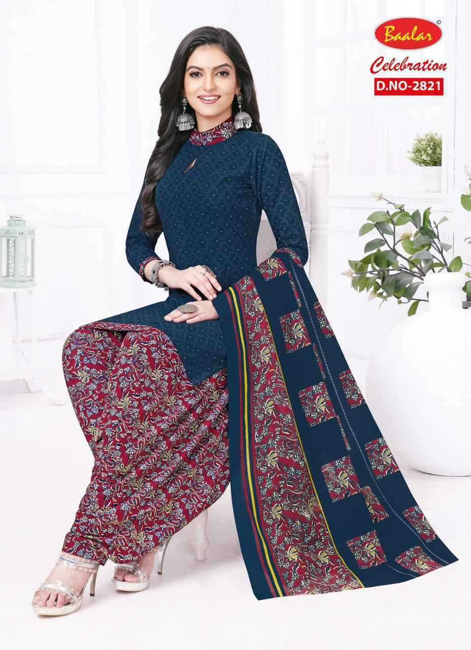 Baalar Celebration Patiyala vol-18 Cotton Dress Material ( 15 pcs Set )