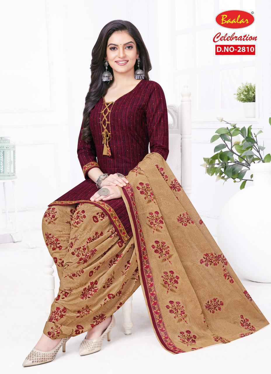 Baalar Celebration Patiyala vol-18 Cotton Dress Material ( 15 pcs Set )