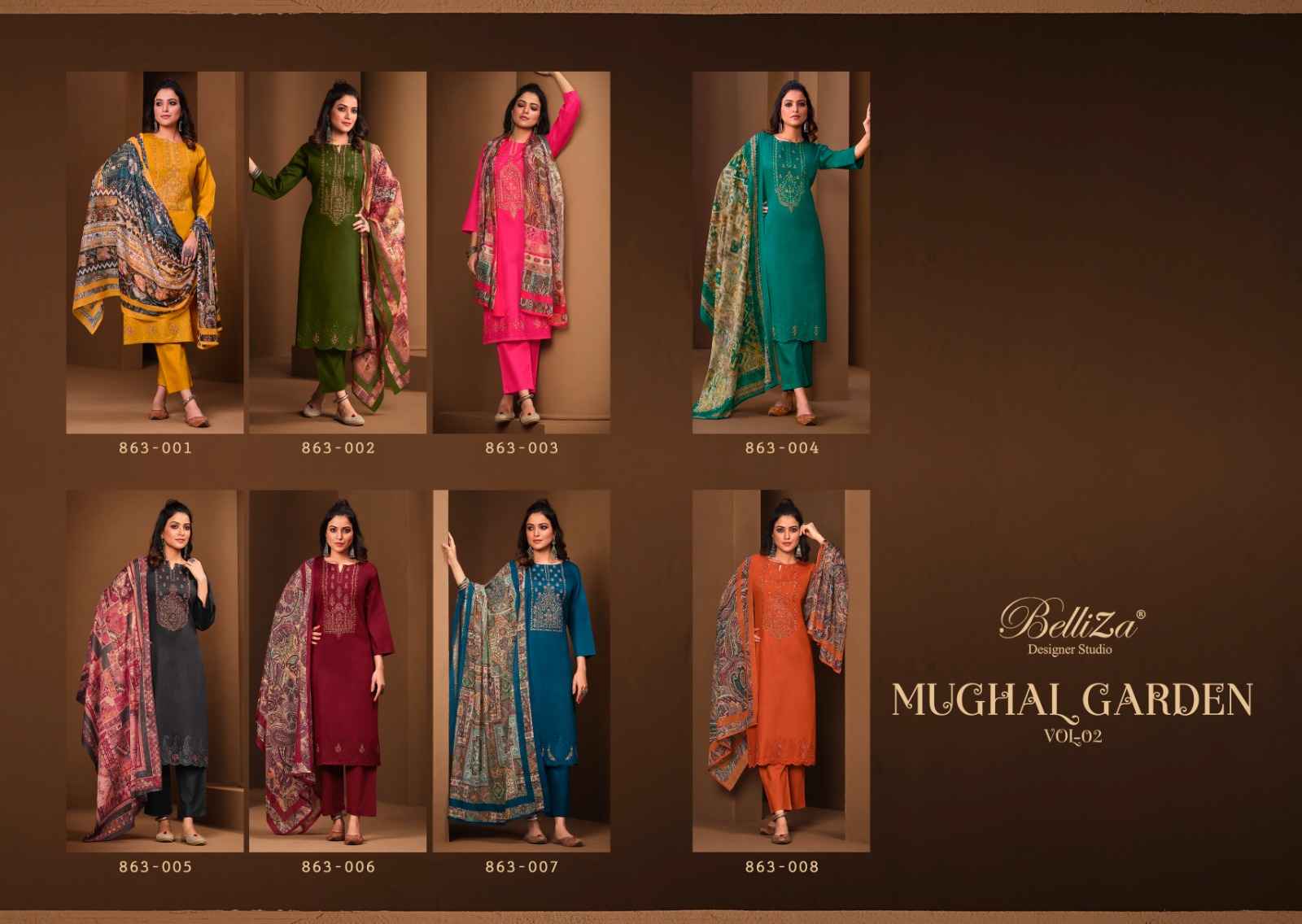 BELLIZA MUGHAL GARDEN VOL 2 - DRESS MATERIAL ONLINE SHOPPING