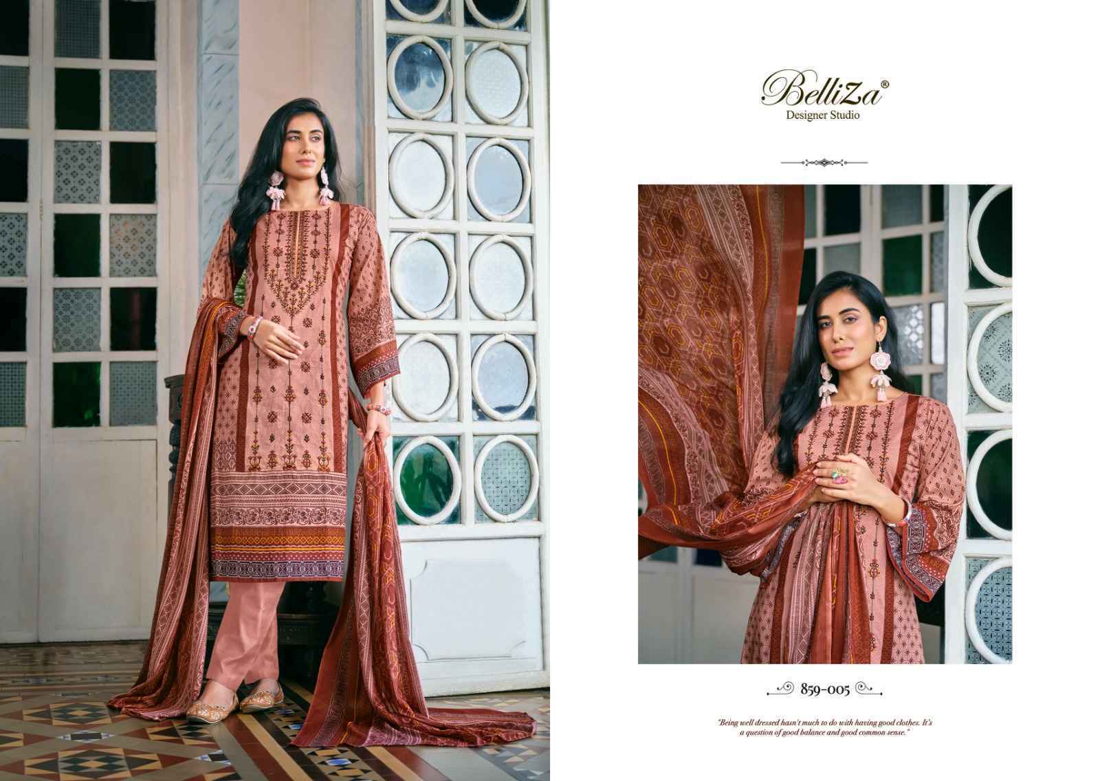 Binsaeed by Belliza Designer Cotton Dress Material ( 8 pcs Set )