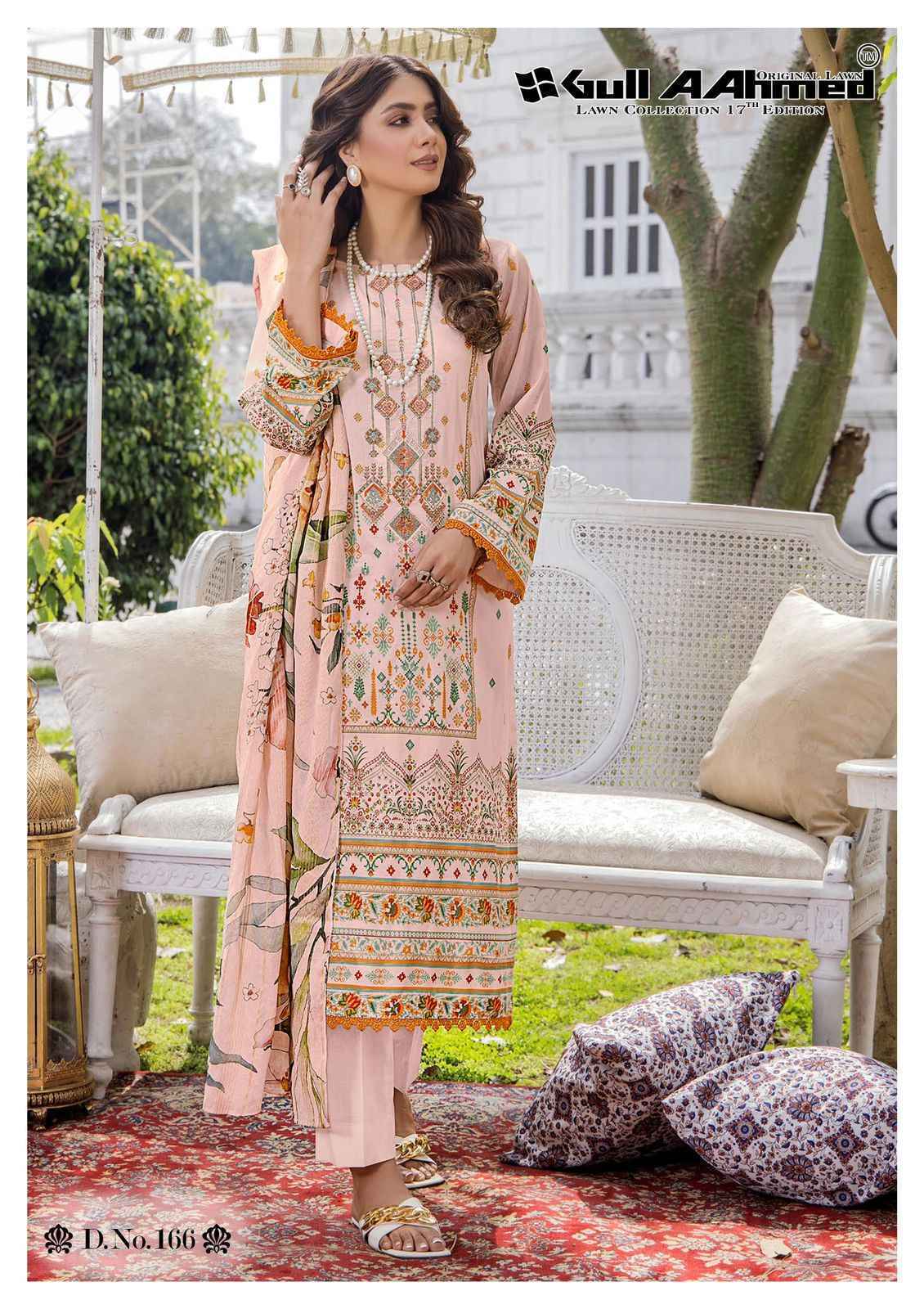 Gull Aahmed Lawn Collection Vol 17 Lawn Cotton Dress Material ( 6 pcs Set )