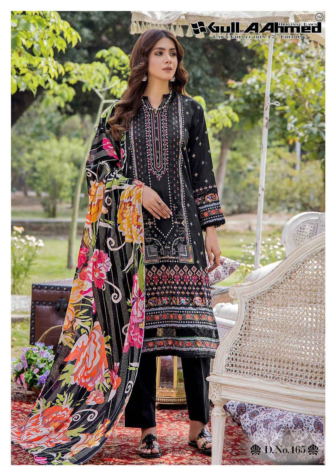 Gull Aahmed Lawn Collection Vol 17 Lawn Cotton Dress Material ( 6 pcs Set )