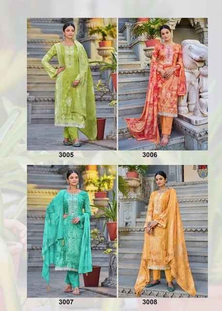 Hermitage Aza Vol-3 Cotton Dress Material ( 8 pcs Set )