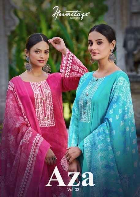Hermitage Aza Vol-3 Cotton Dress Material ( 8 pcs Set )