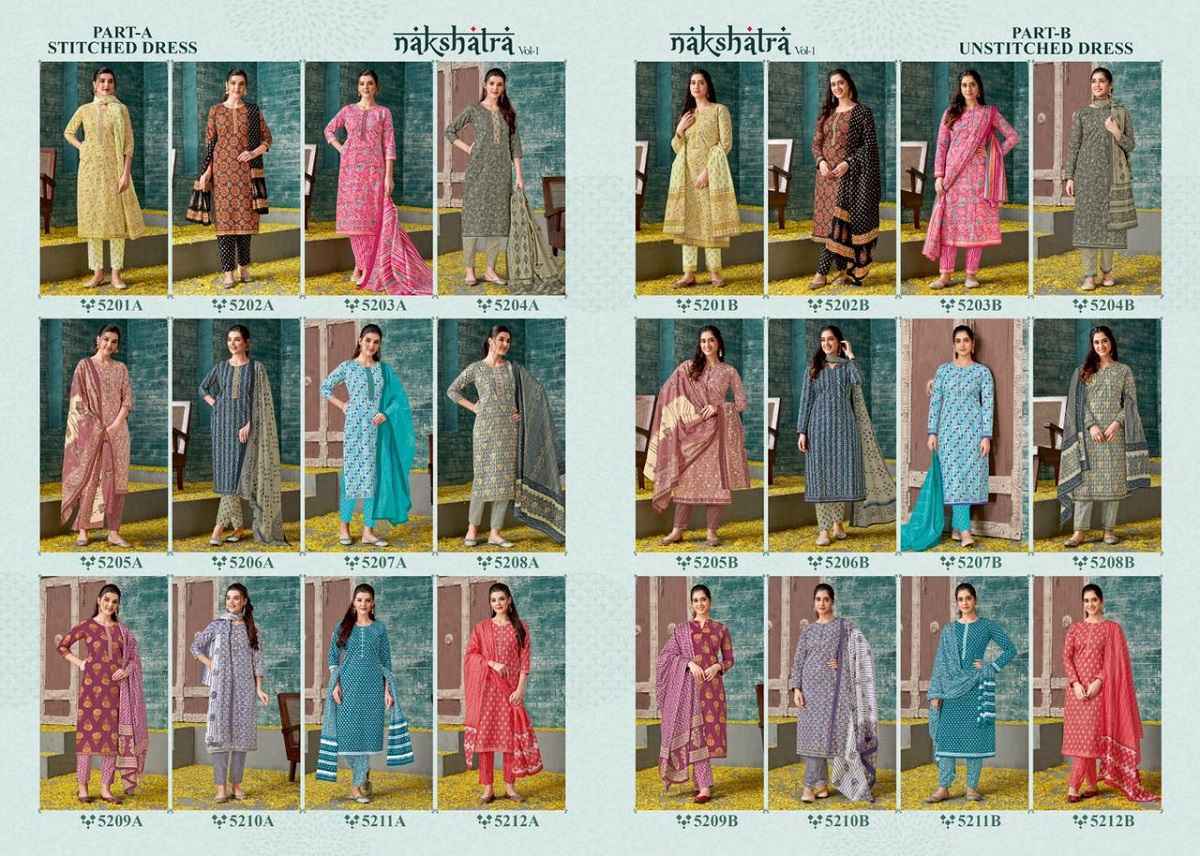 Kala Nakshatra Vol 1 Cotton Readymade Suits ( 12 pcs Set )