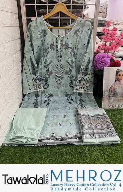 Mehroz Vol 4 by Tawakkal Readymade Cotton Dress 10 pcs Catalogue