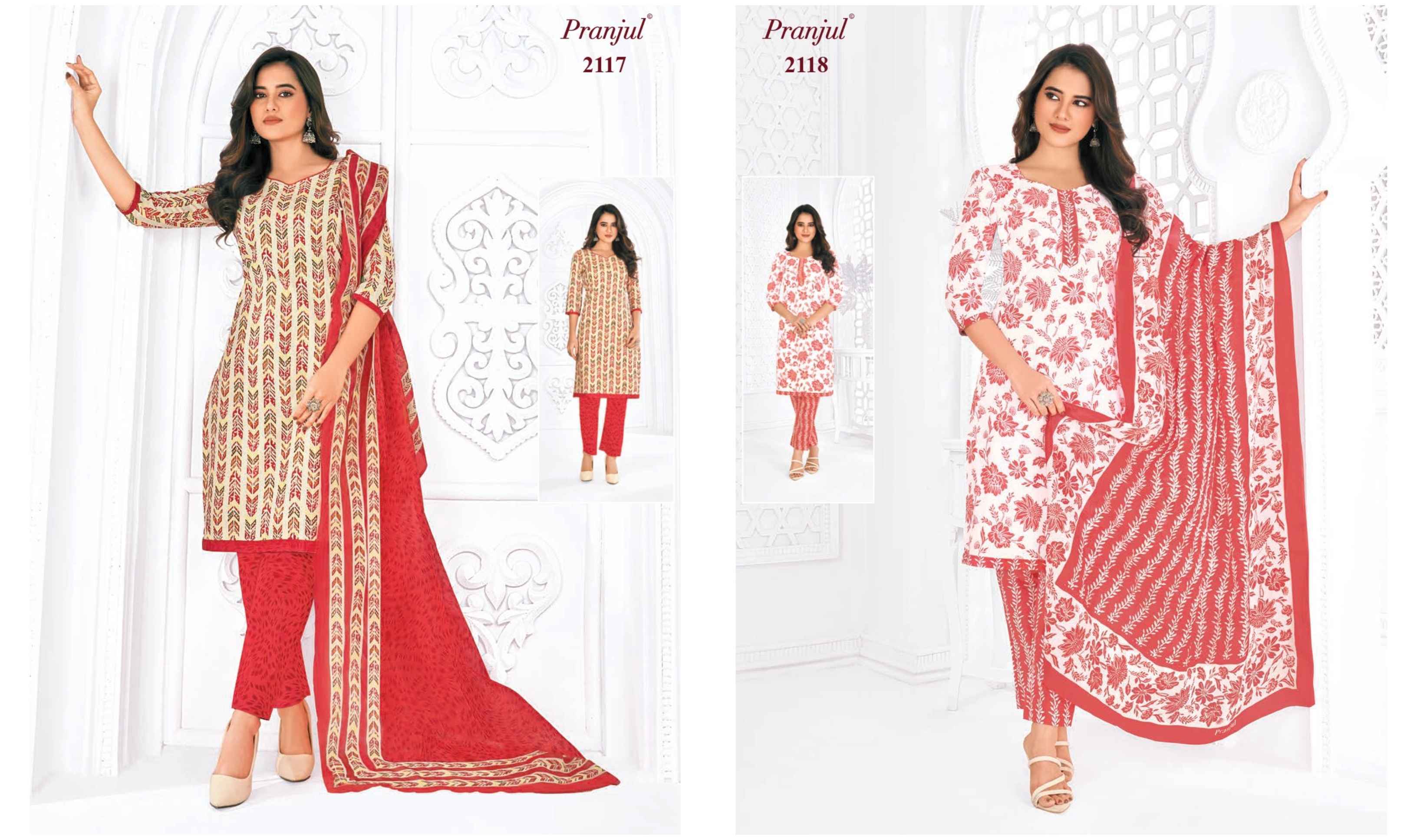 Pranjul Priyanka Vol 21 Cotton Dress Material ( 36 pcs set )