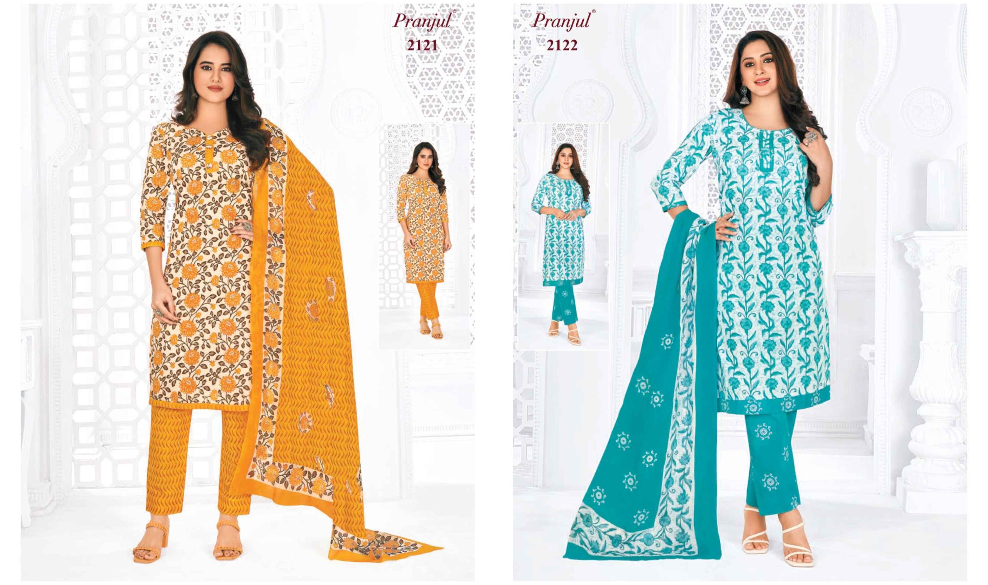 Pranjul Priyanka Vol 21 Cotton Dress Material ( 36 pcs set )