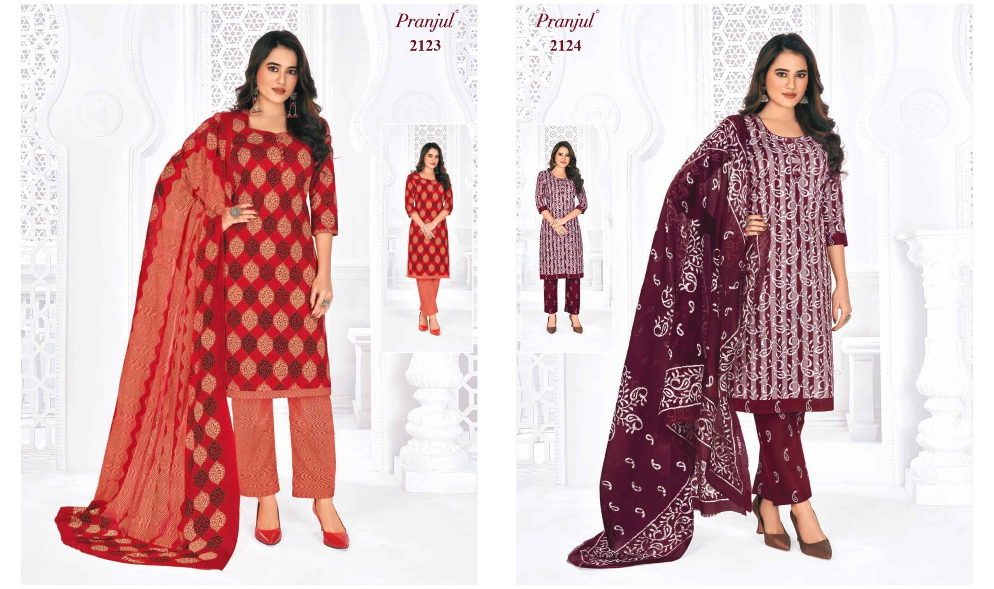 Pranjul Priyanka Vol 21 Cotton Dress Material ( 36 pcs set )