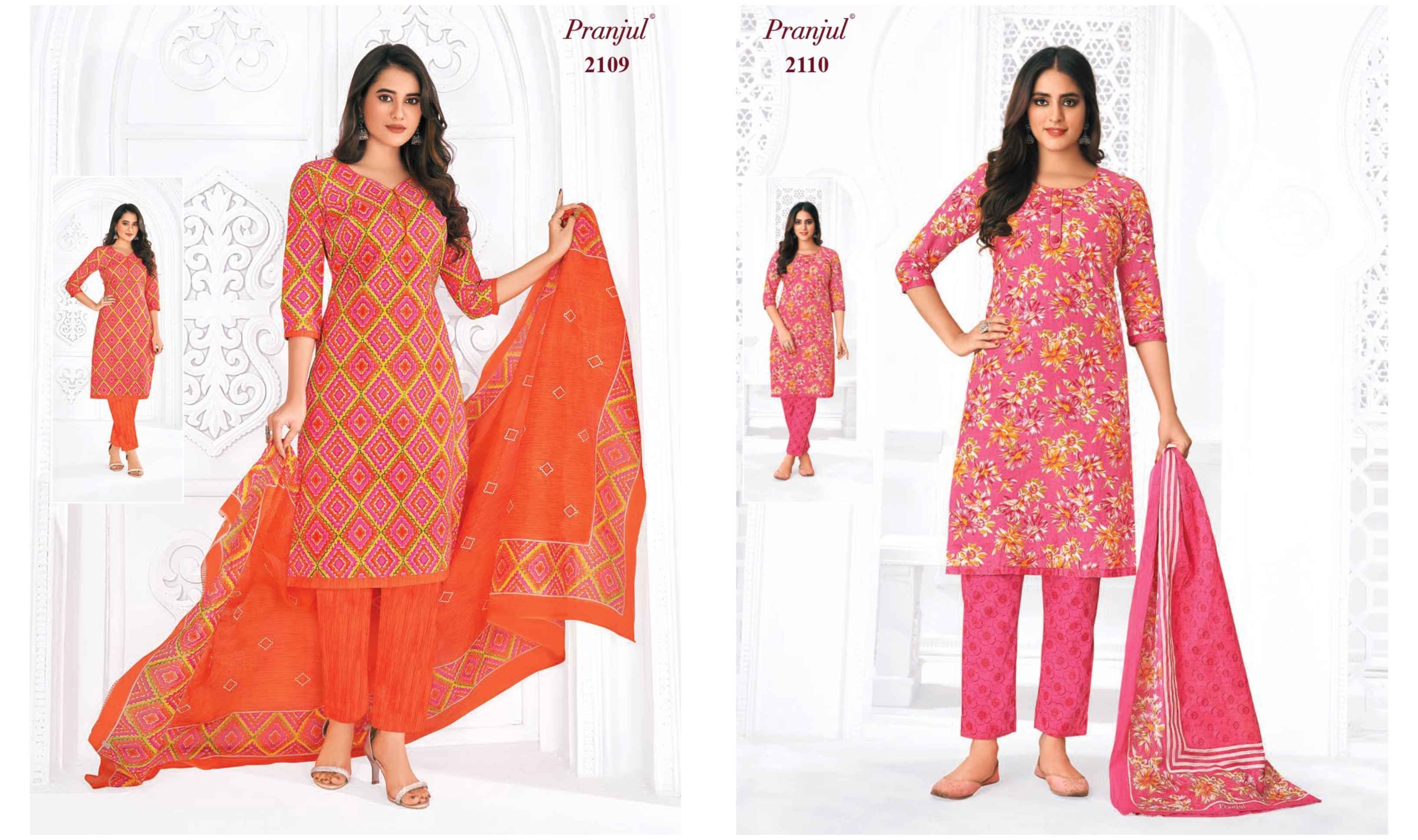 Pranjul Priyanka Vol 21 Cotton Dress Material ( 36 pcs set )