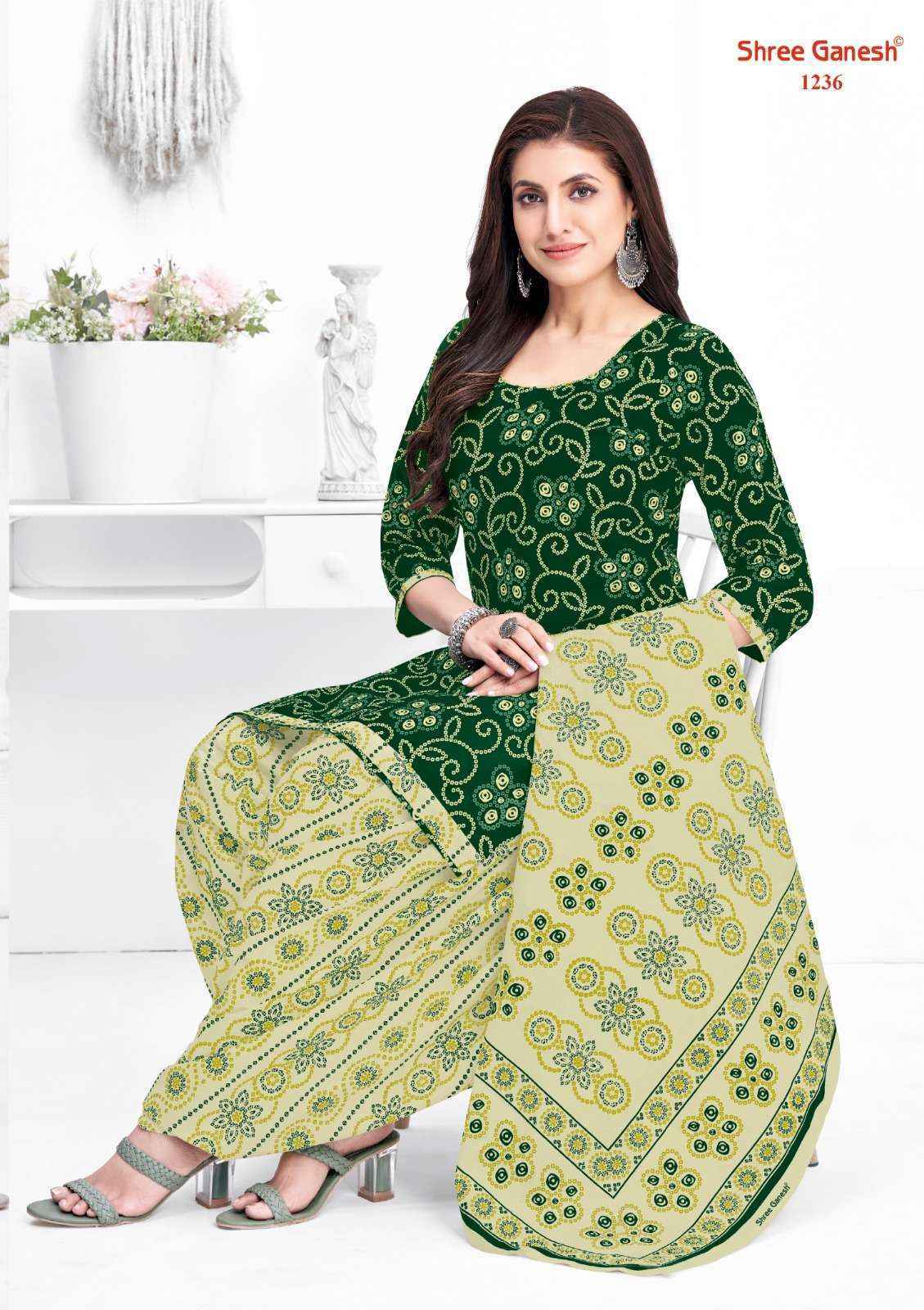 Shree Ganesh Bandhani Vol 2 Cotton Dress Material ( 15 pcs Set )