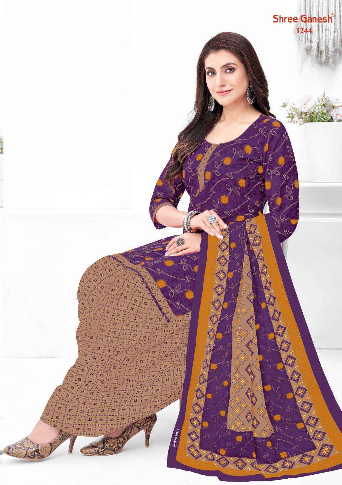 Shree Ganesh Bandhani Vol 2 Cotton Dress Material ( 15 pcs Set )