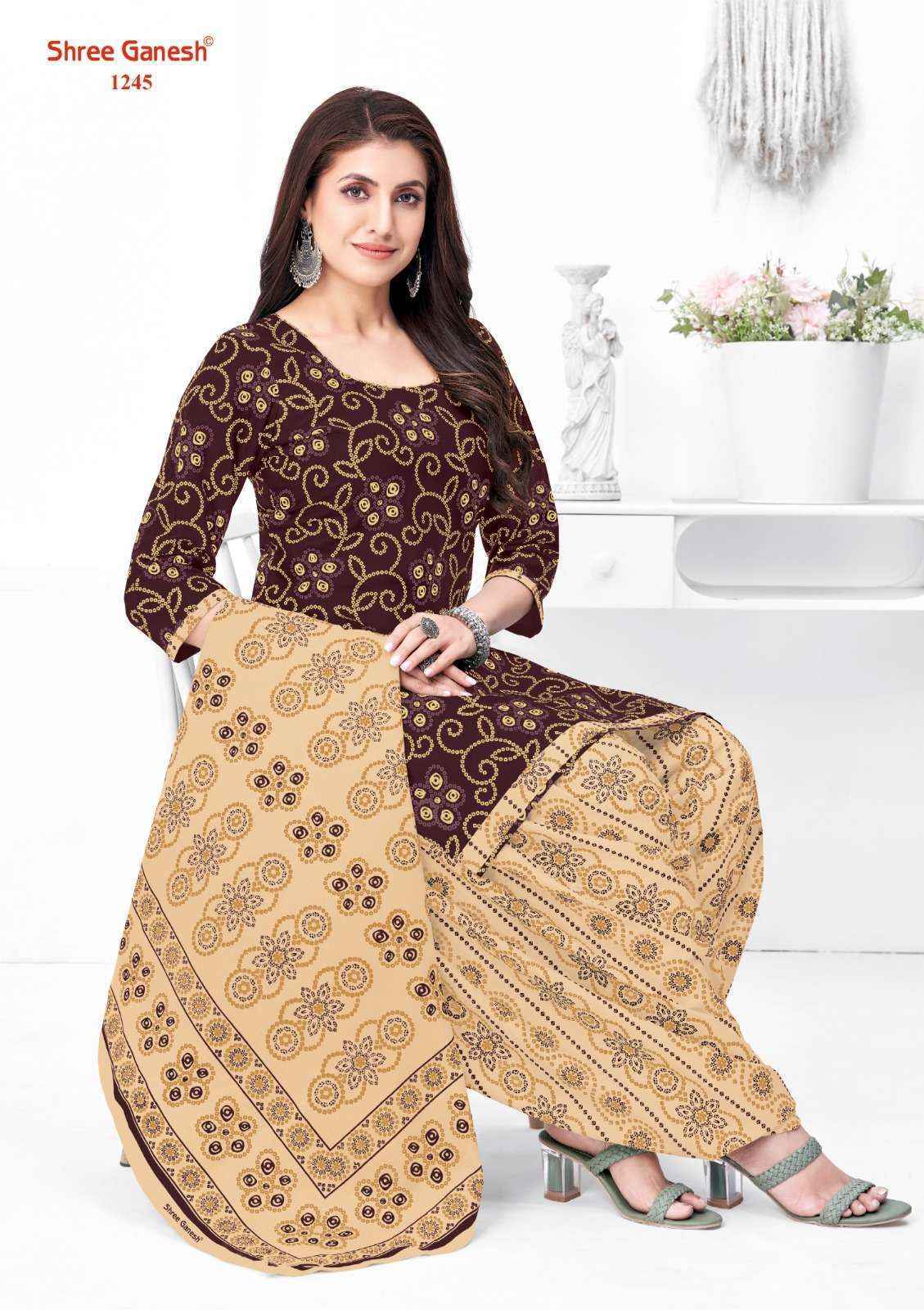 Shree Ganesh Bandhani Vol 2 Cotton Dress Material ( 15 pcs Set )