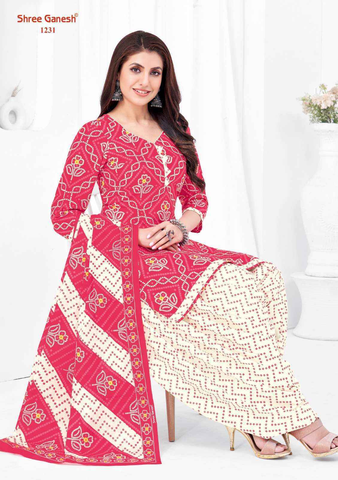 Shree Ganesh Bandhani Vol 2 Cotton Dress Material ( 15 pcs Set )