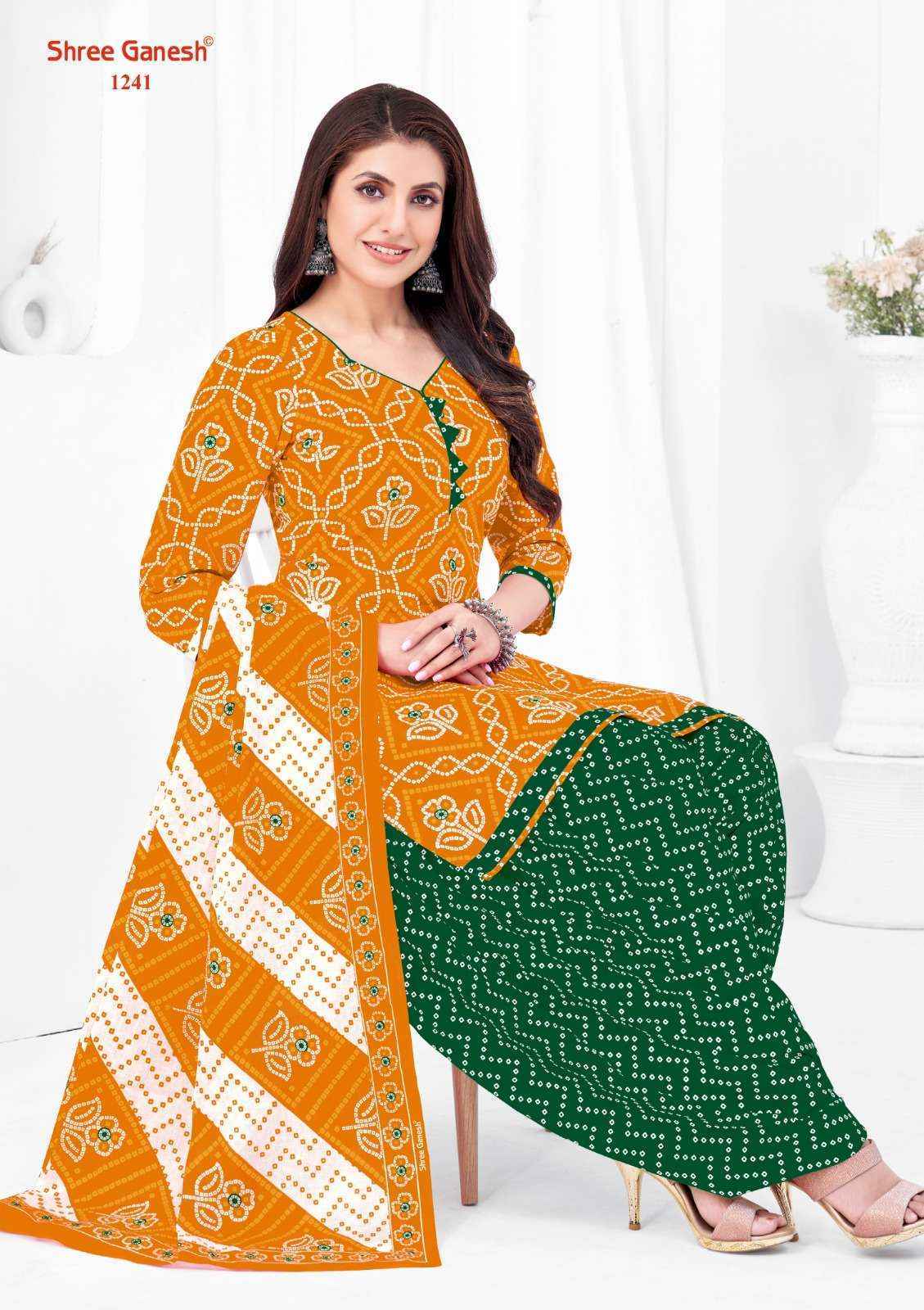 Shree Ganesh Bandhani Vol 2 Cotton Dress Material ( 15 pcs Set )