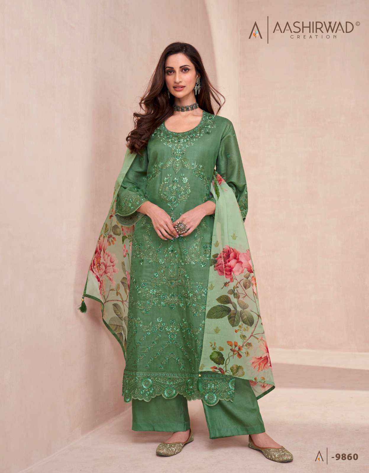 AASHIRWAD CREATION ELORA SILK SALWAR KAMEEZ WHOLESALE PRICE